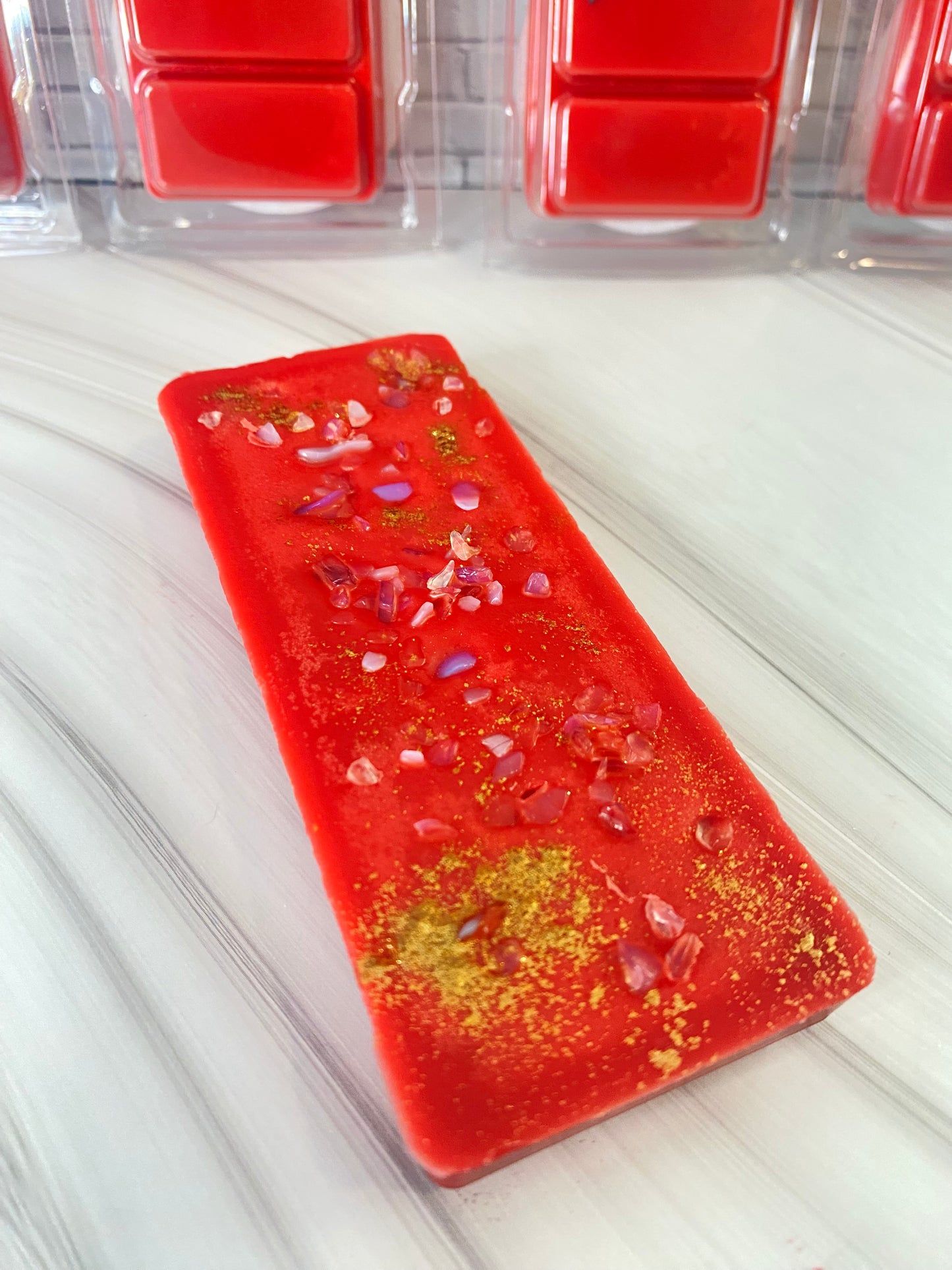 Melts / Duftwachs für Duftlampe - Dunkle Kirsche, mit Opalith Kristallen,50 g