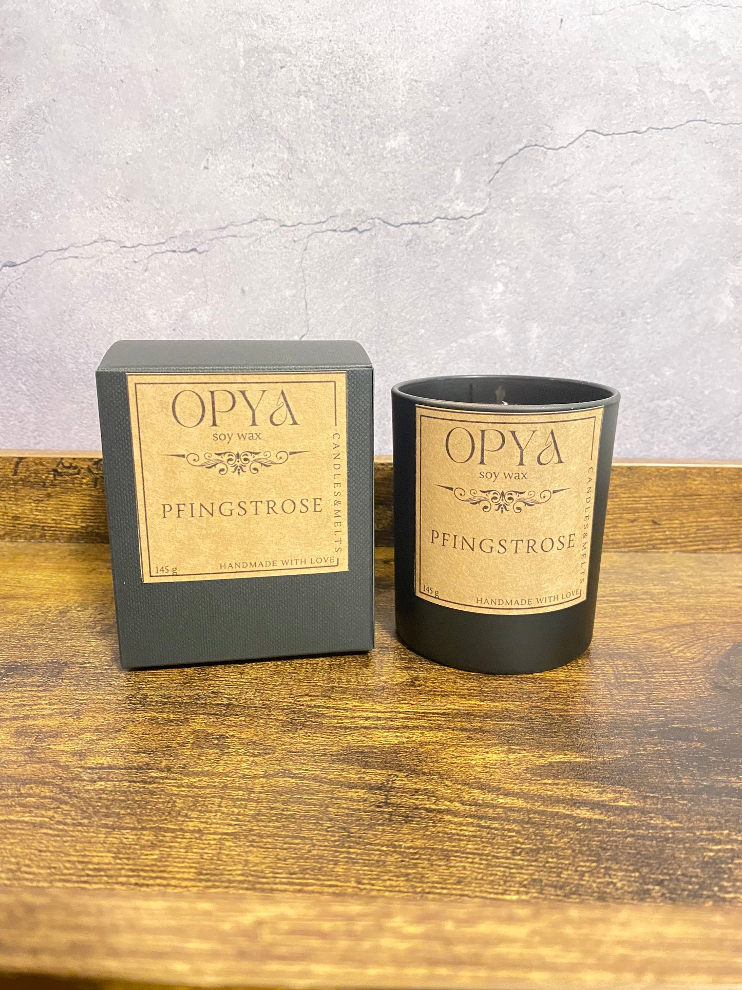 Rosé Duftkerze Pfingstrose 145 g – Nachhaltige Sojawachs-Kerze | Handmade