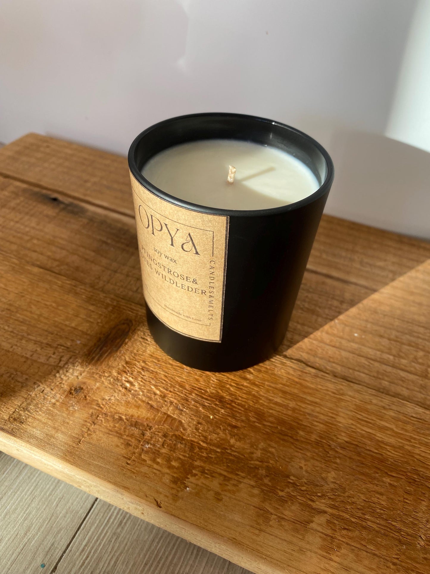 Duftkerze im Glas, " Pfingstrose & Rotes Wildleder " 145 Gramm