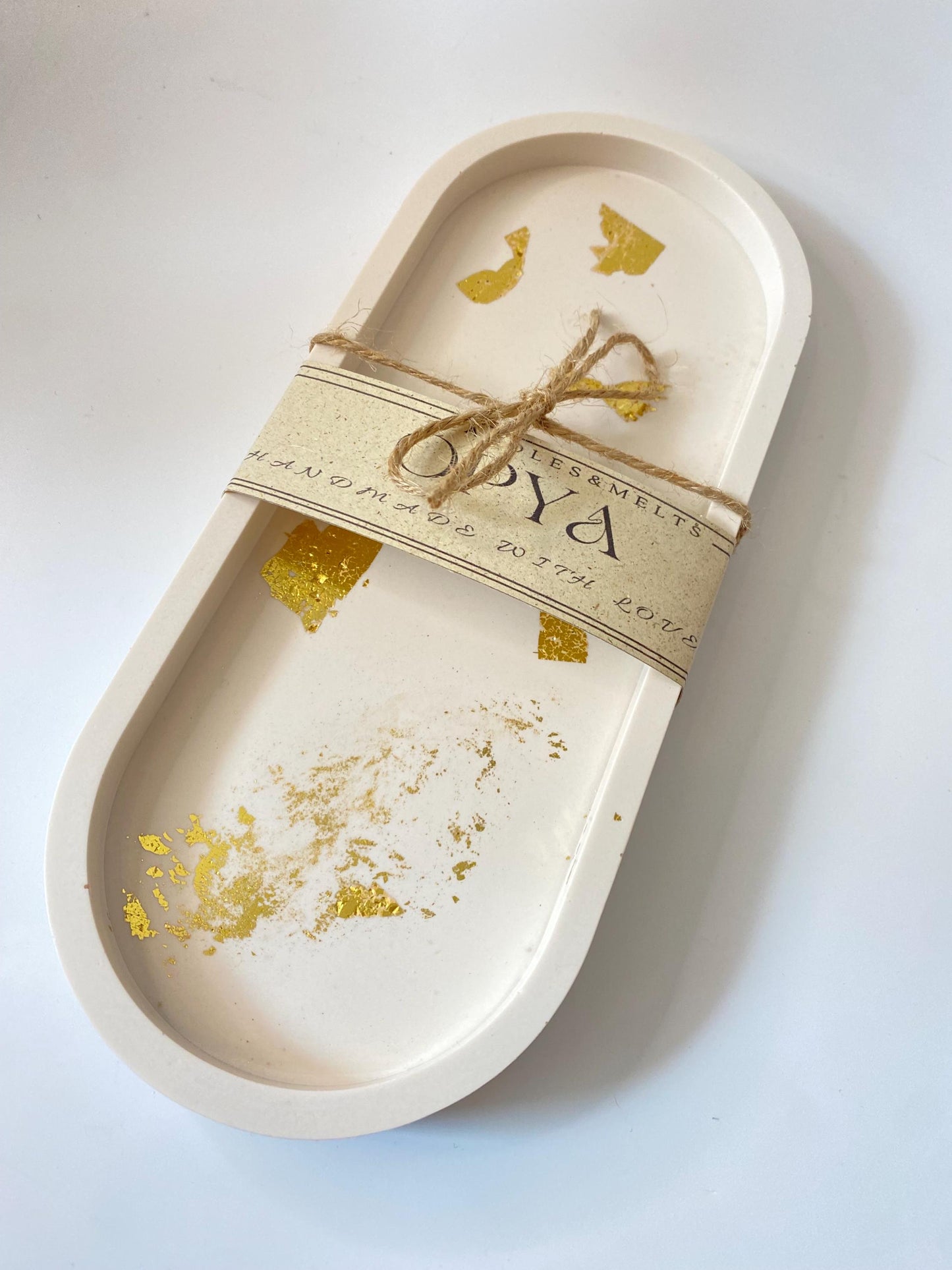 Handgefertigtes - Edles Tablett mit Blattgold, Jesin