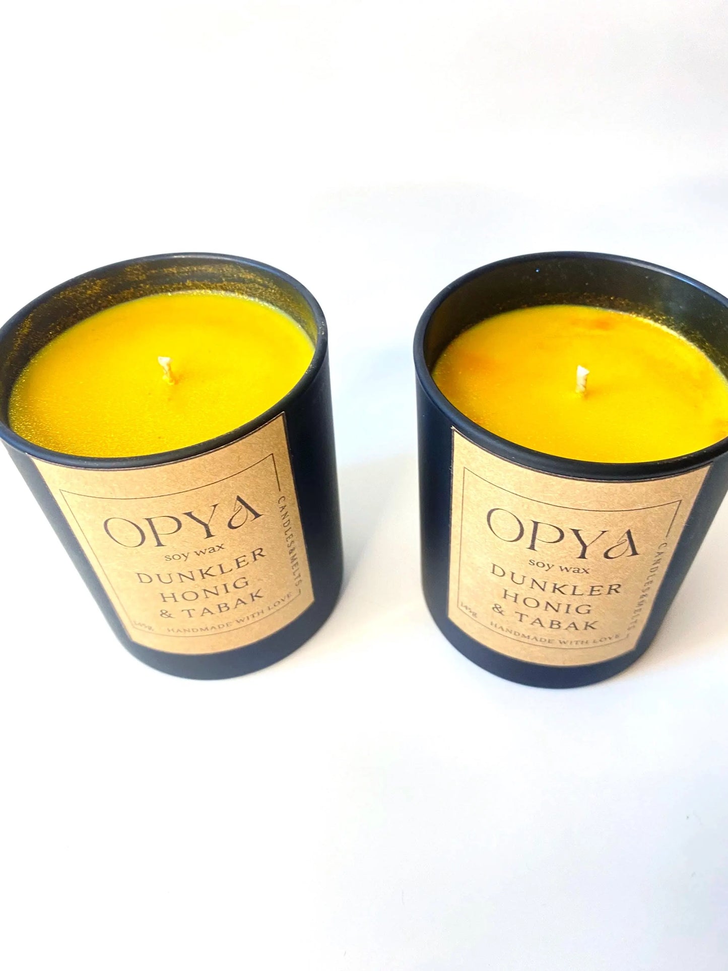 Duftkerze im Glas " Dunkler Honig & Tabak " 145 Gramm