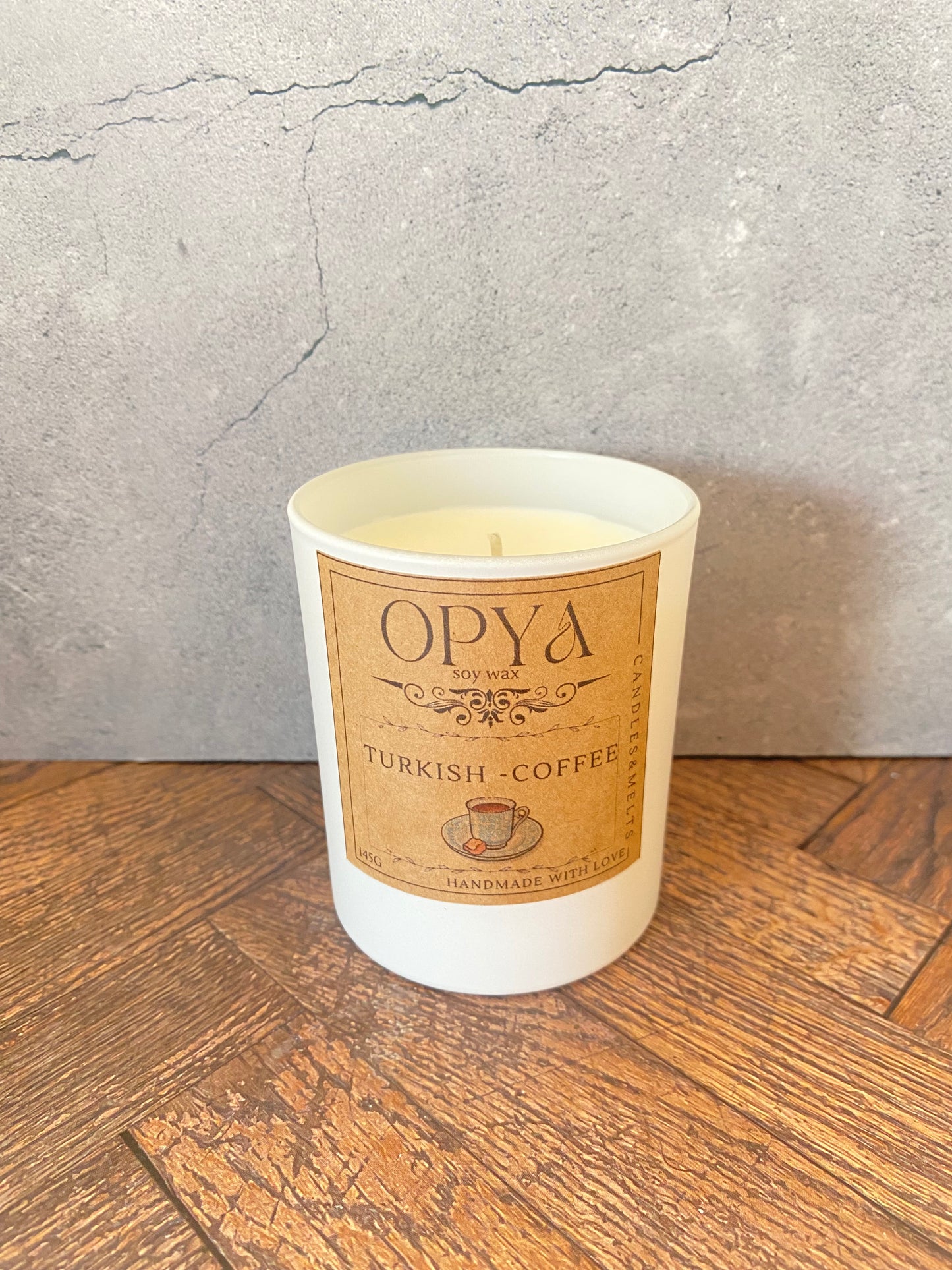 Turkish Coffee – Handgegossene Sojawachs Duftkerze | Orientalischer Kaffee-Duft | 145 g