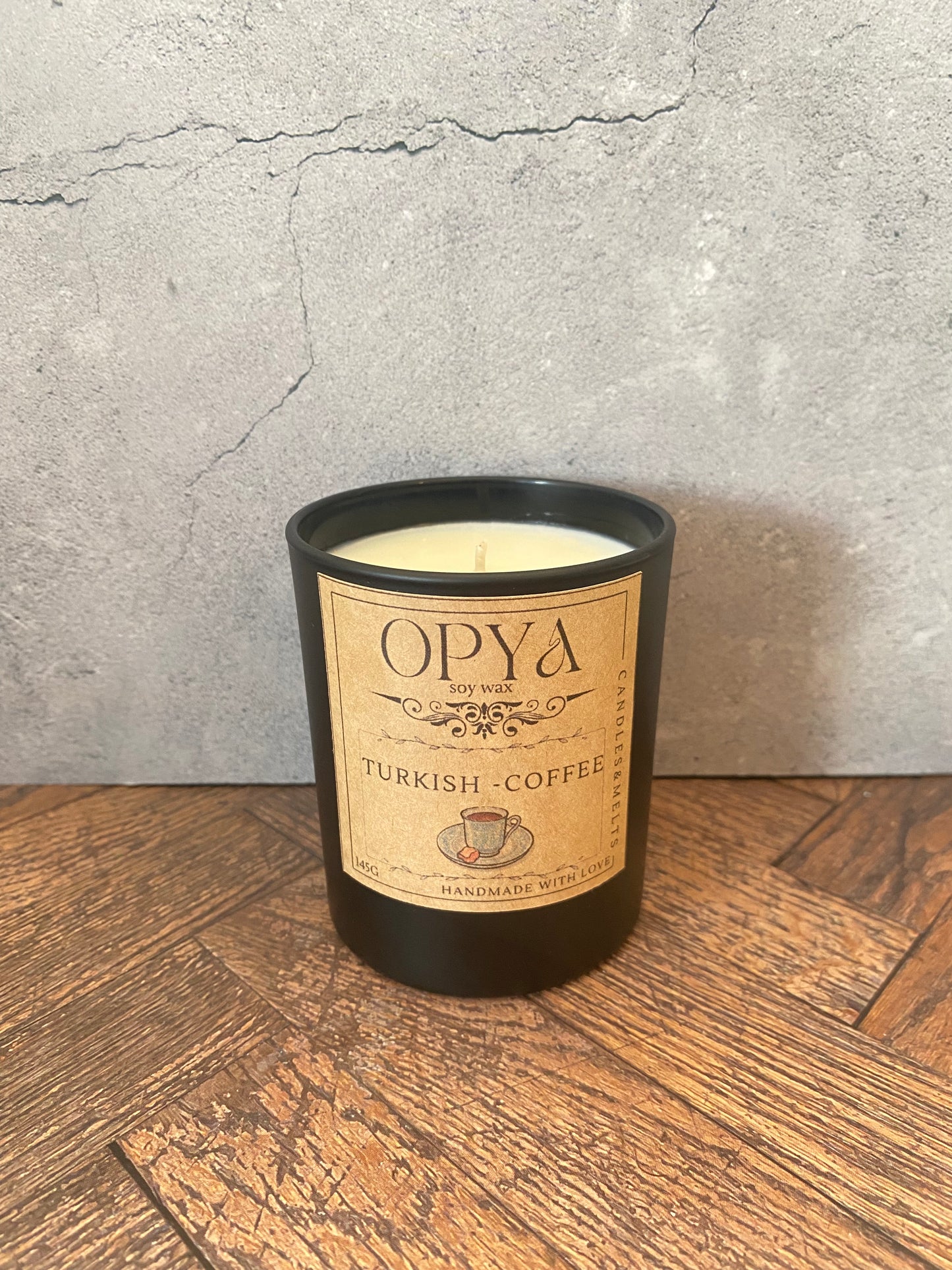 Turkish Coffee – Handgegossene Sojawachs Duftkerze | Orientalischer Kaffee-Duft | 145 g