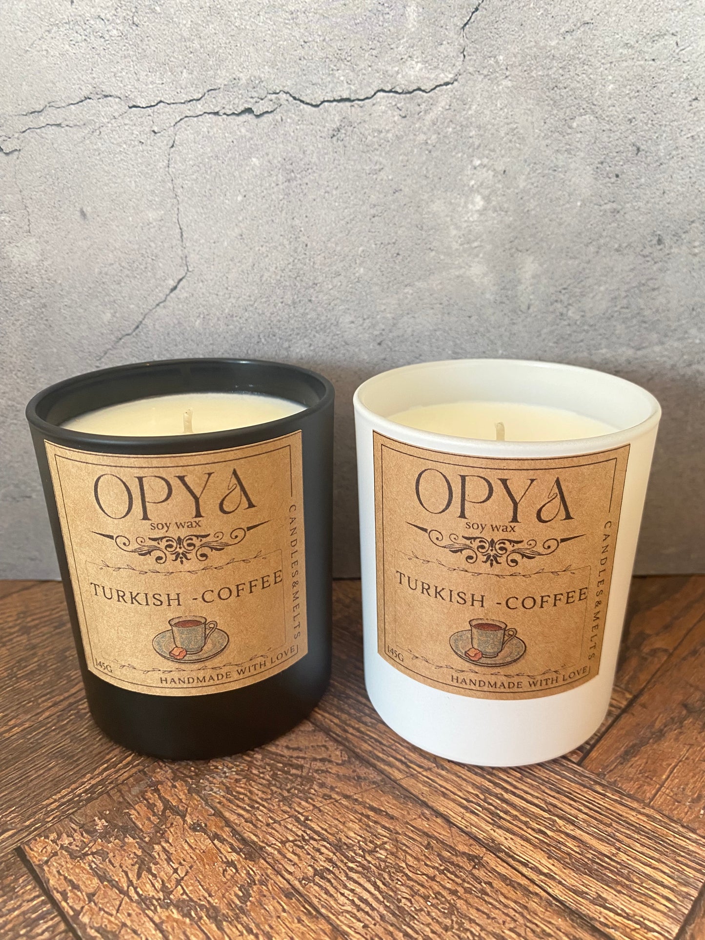 Turkish Coffee – Handgegossene Sojawachs Duftkerze | Orientalischer Kaffee-Duft | 145 g
