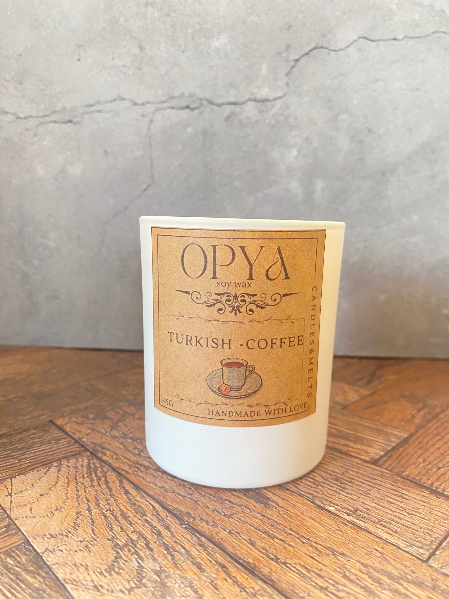 Turkish Coffee – Handgegossene Sojawachs Duftkerze | Orientalischer Kaffee-Duft | 145 g