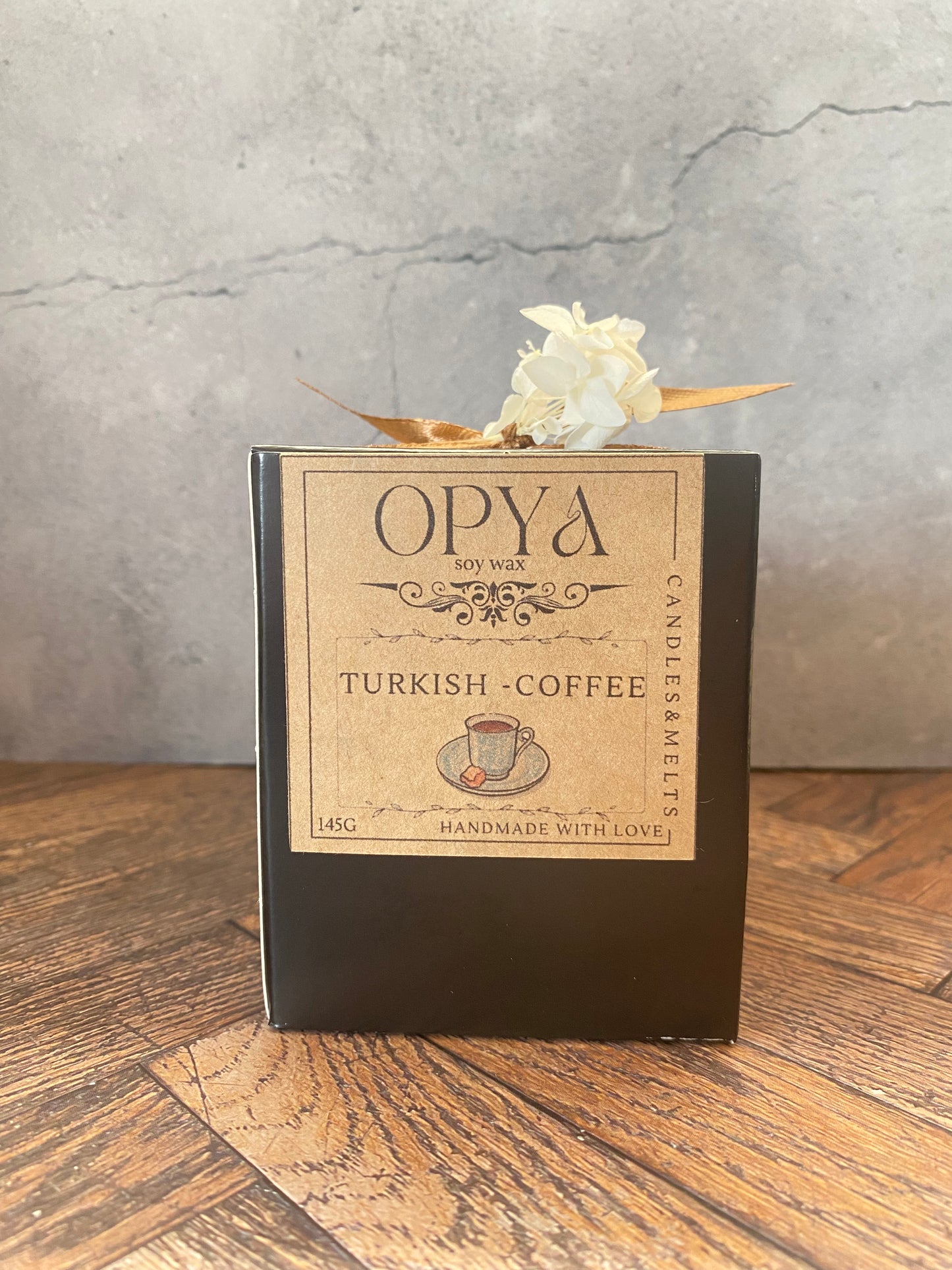 Turkish Coffee – Handgegossene Sojawachs Duftkerze | Orientalischer Kaffee-Duft | 145 g