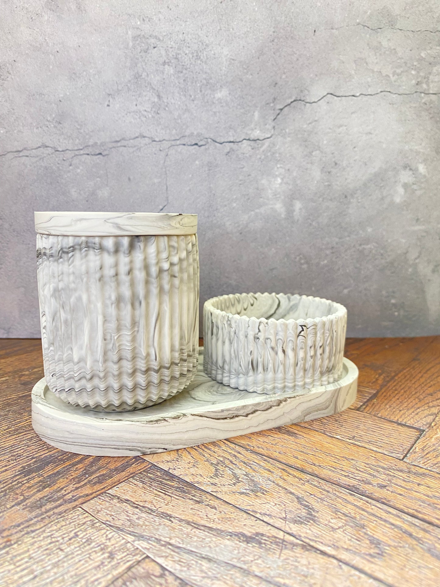 Handgemachtes Jesin Deko Set mit optionalem Amethyst Deckel