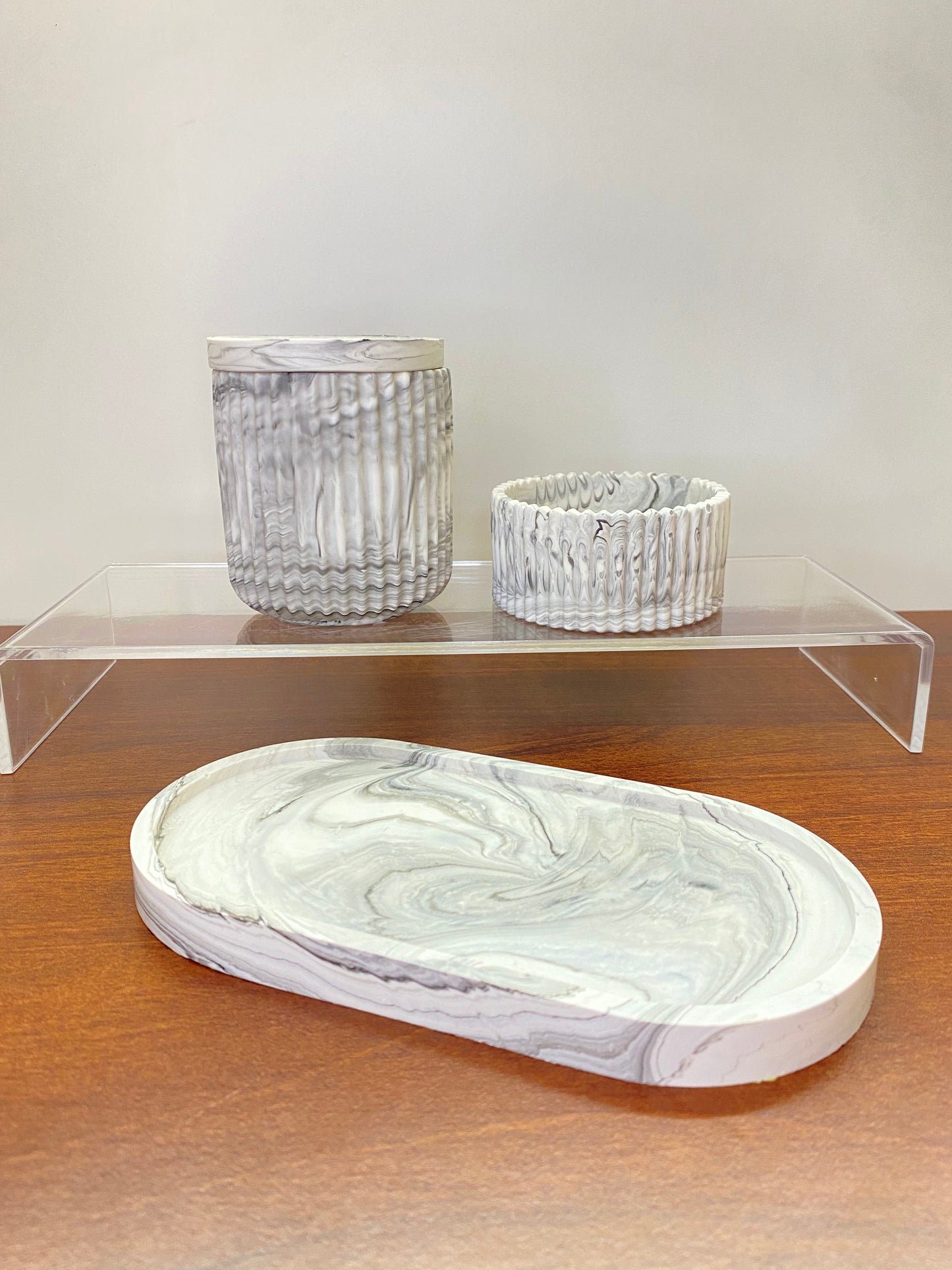 Handgemachtes Jesin Deko Set mit optionalem Amethyst Deckel