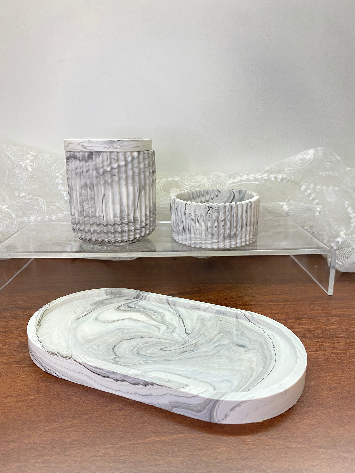 Handgemachtes Jesin Deko Set mit optionalem Amethyst Deckel