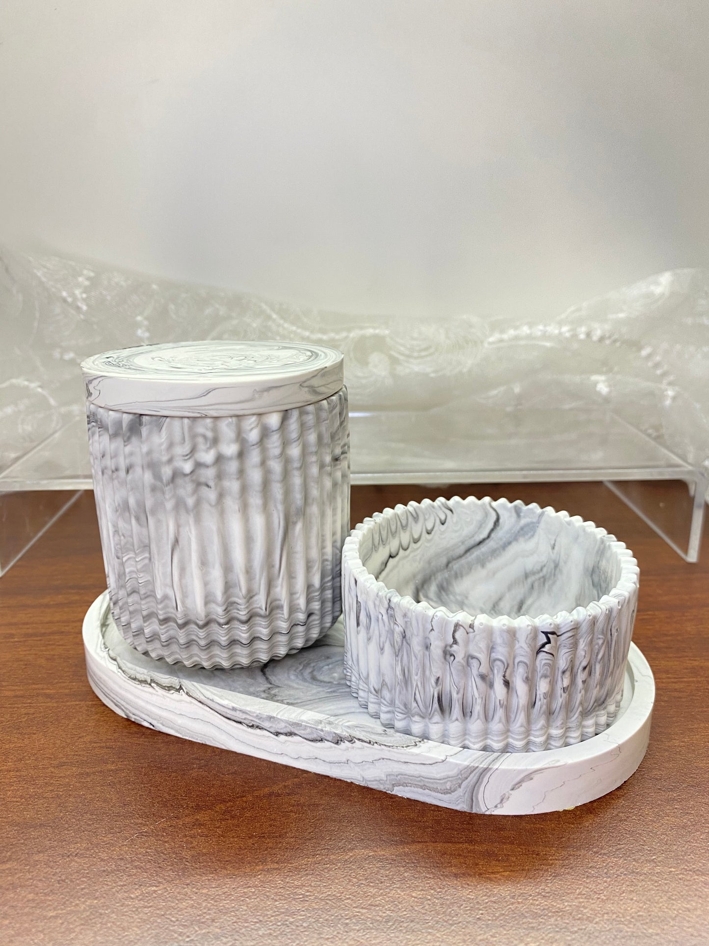 Handgemachtes Jesin Deko Set mit optionalem Amethyst Deckel