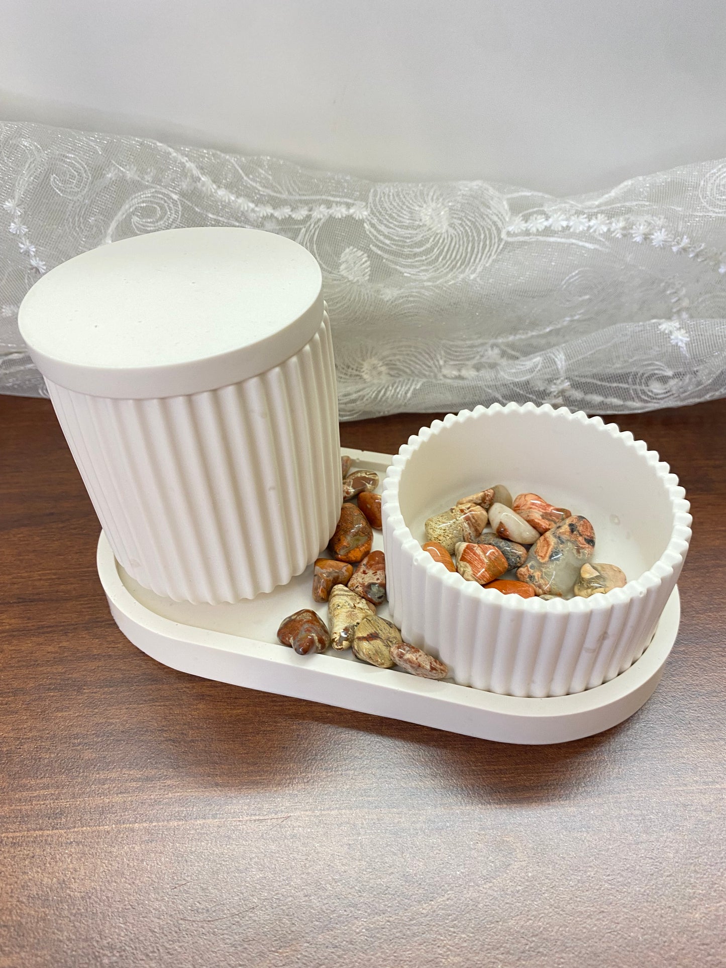 Handgemachtes Jesin Deko Set mit optionalem Amethyst Deckel