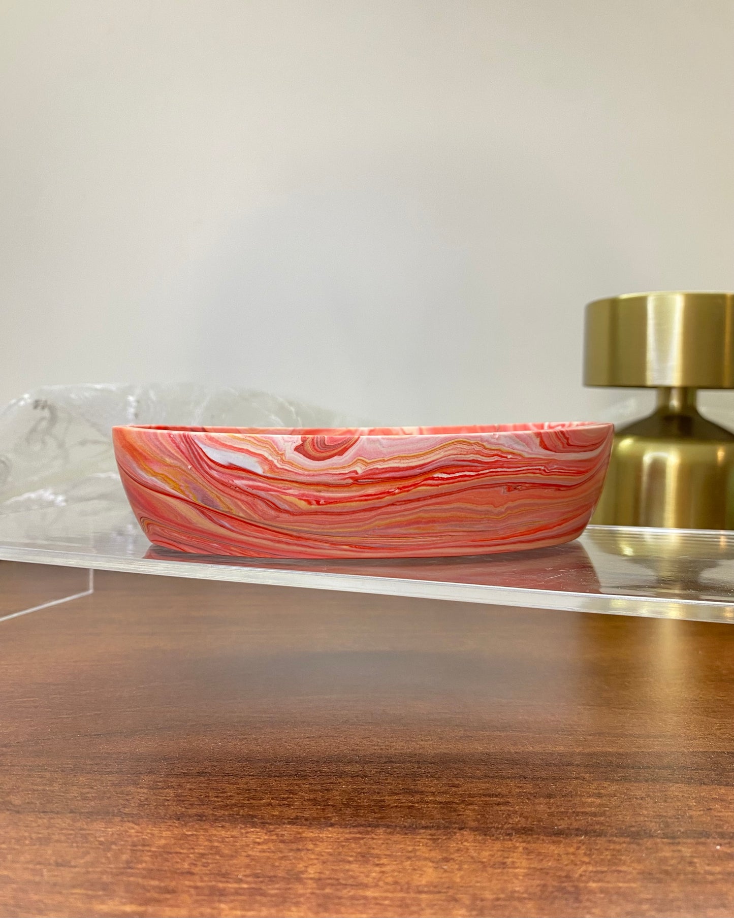 " SPICY KISS " | Handgemachtes Jesin Schälchen in Rot – Stilvolle Wohnungsdeko