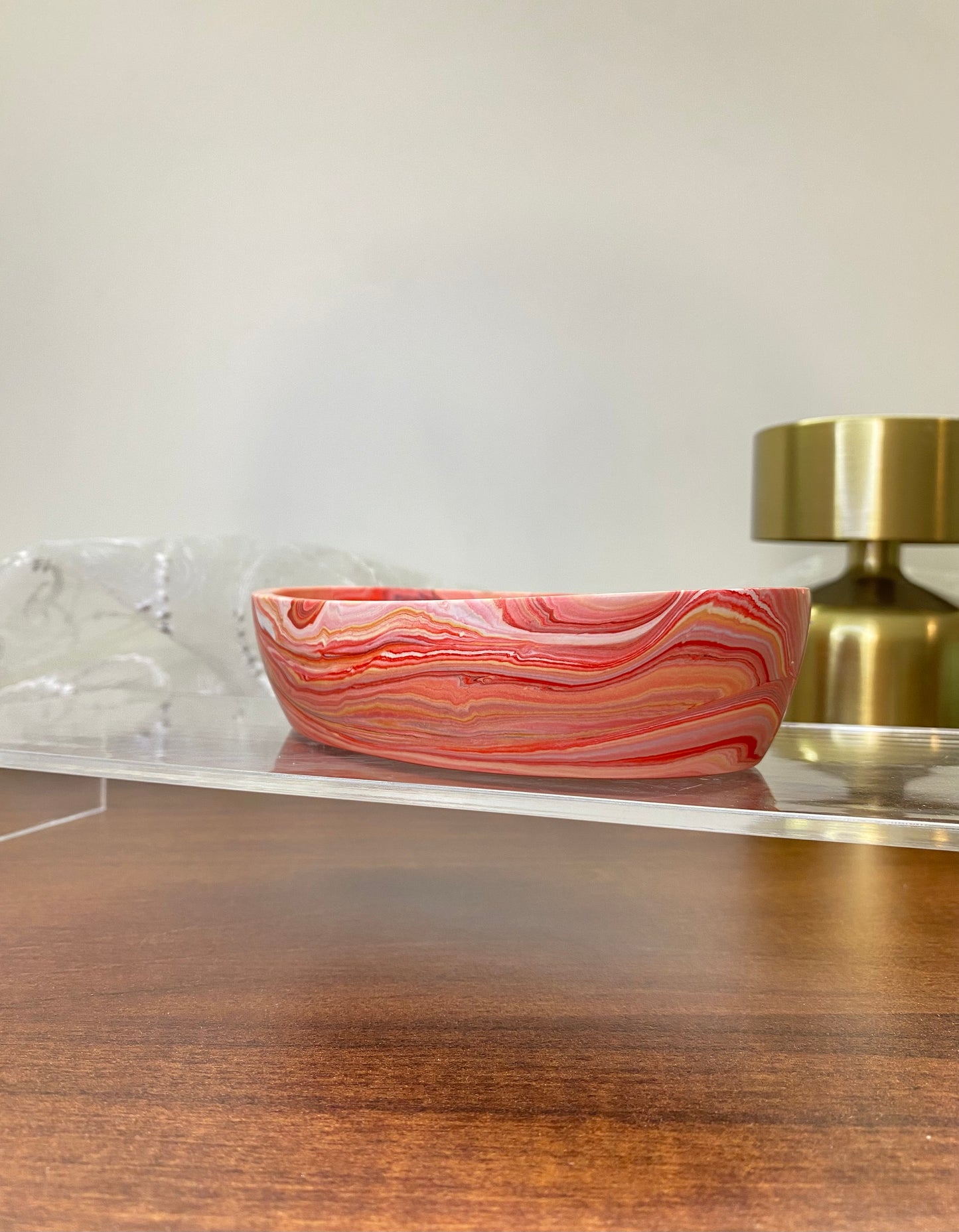 " SPICY KISS " | Handgemachtes Jesin Schälchen in Rot – Stilvolle Wohnungsdeko