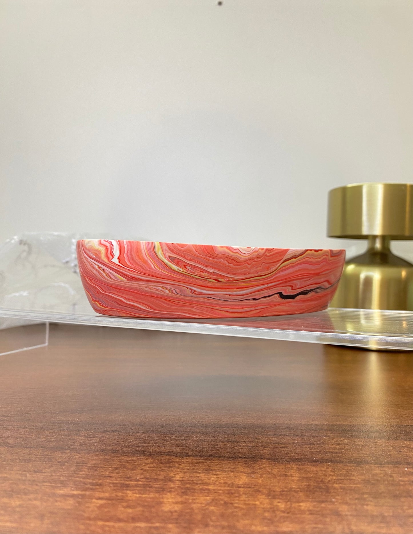 " SPICY KISS " | Handgemachtes Jesin Schälchen in Rot – Stilvolle Wohnungsdeko