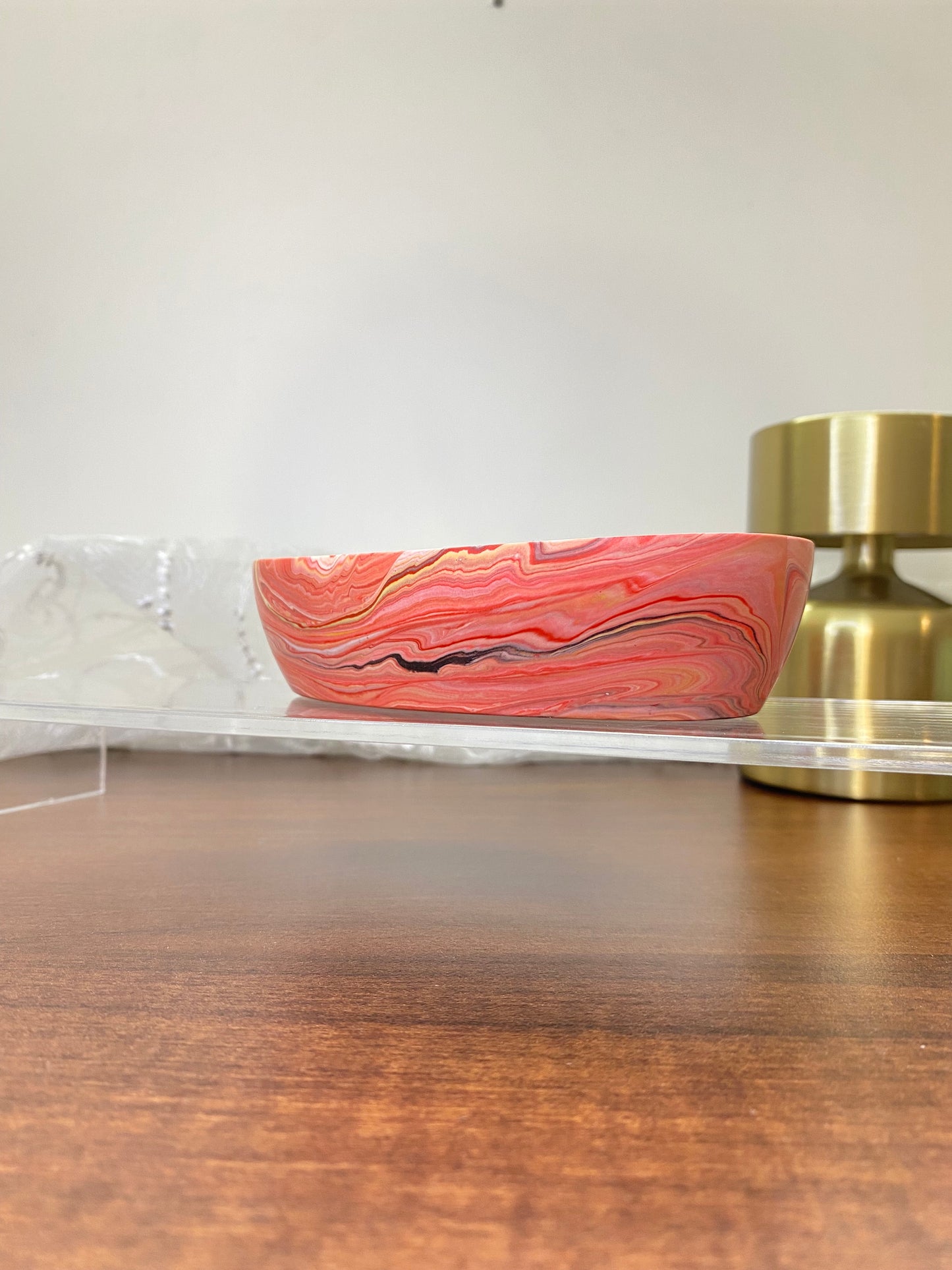 " SPICY KISS " | Handgemachtes Jesin Schälchen in Rot – Stilvolle Wohnungsdeko