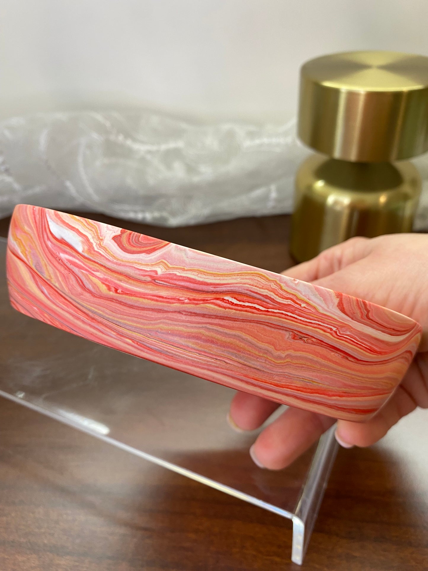 " SPICY KISS " | Handgemachtes Jesin Schälchen in Rot – Stilvolle Wohnungsdeko