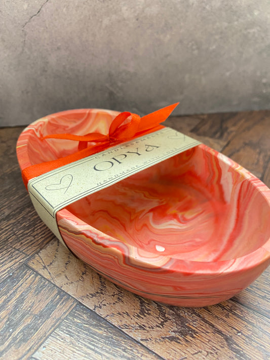 " SPICY KISS " | Handgemachtes Jesin Schälchen in Rot – Stilvolle Wohnungsdeko