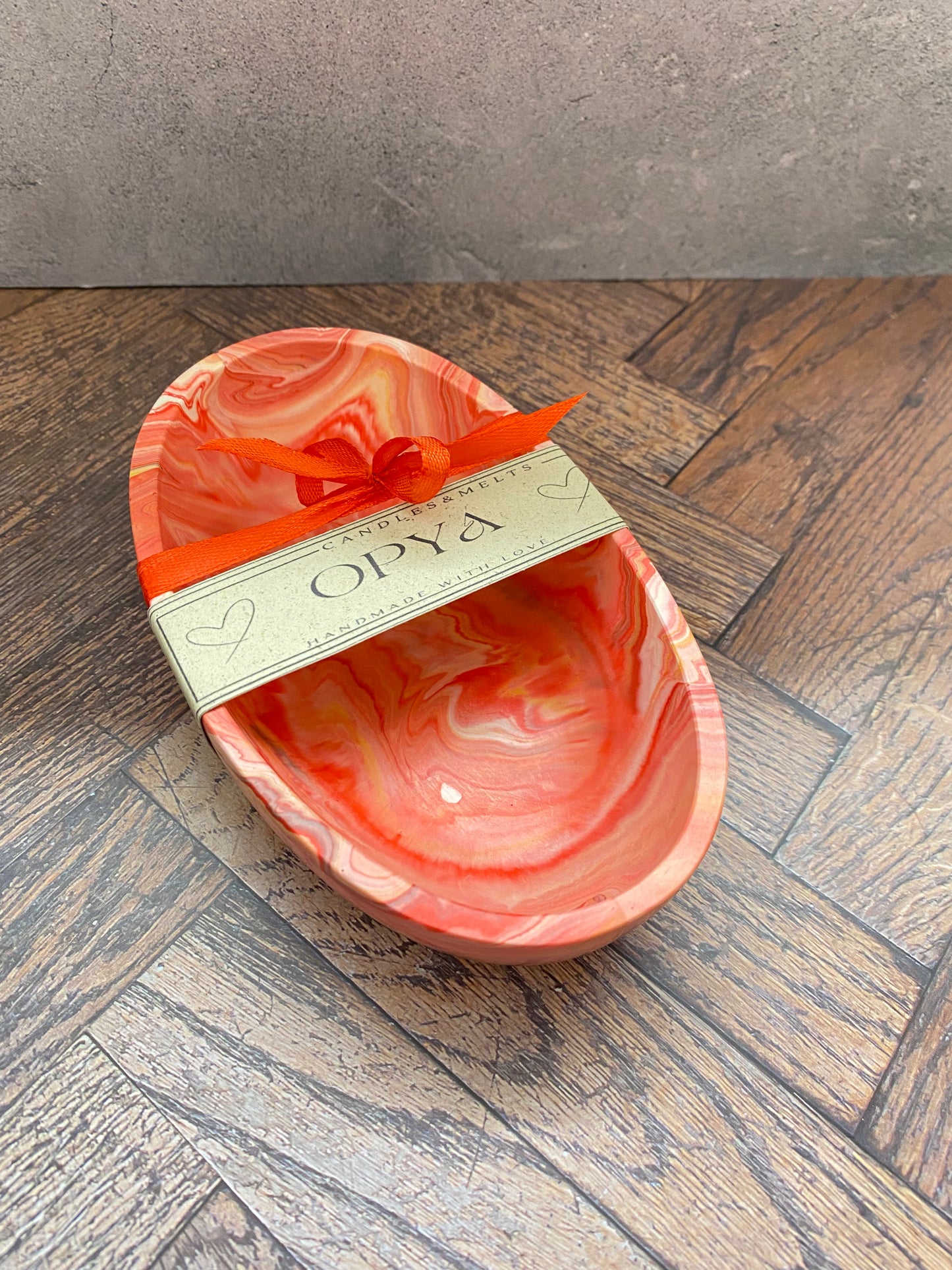 " SPICY KISS " | Handgemachtes Jesin Schälchen in Rot – Stilvolle Wohnungsdeko