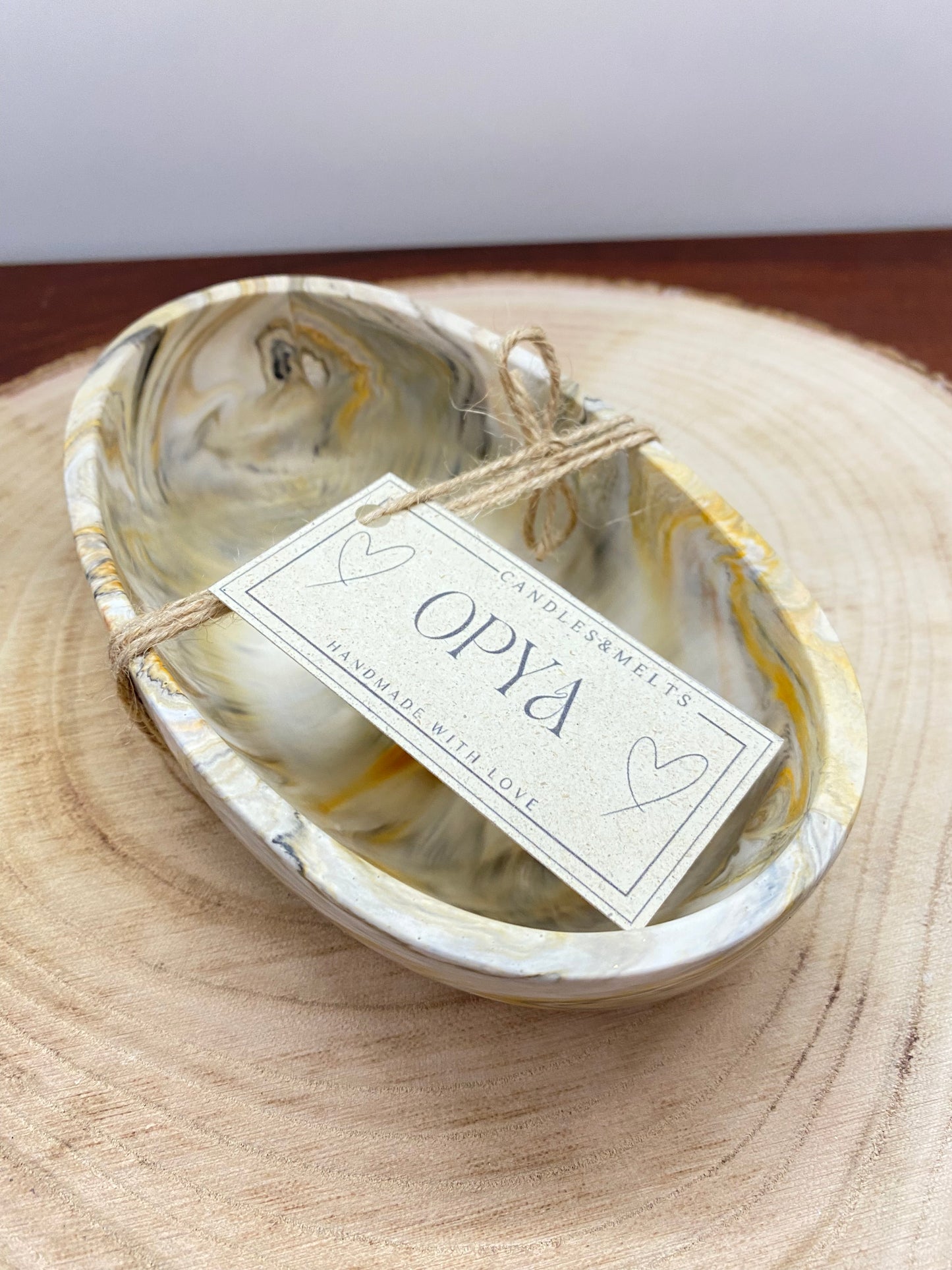 Ovale Jesin Schale – Golden Drift Collection