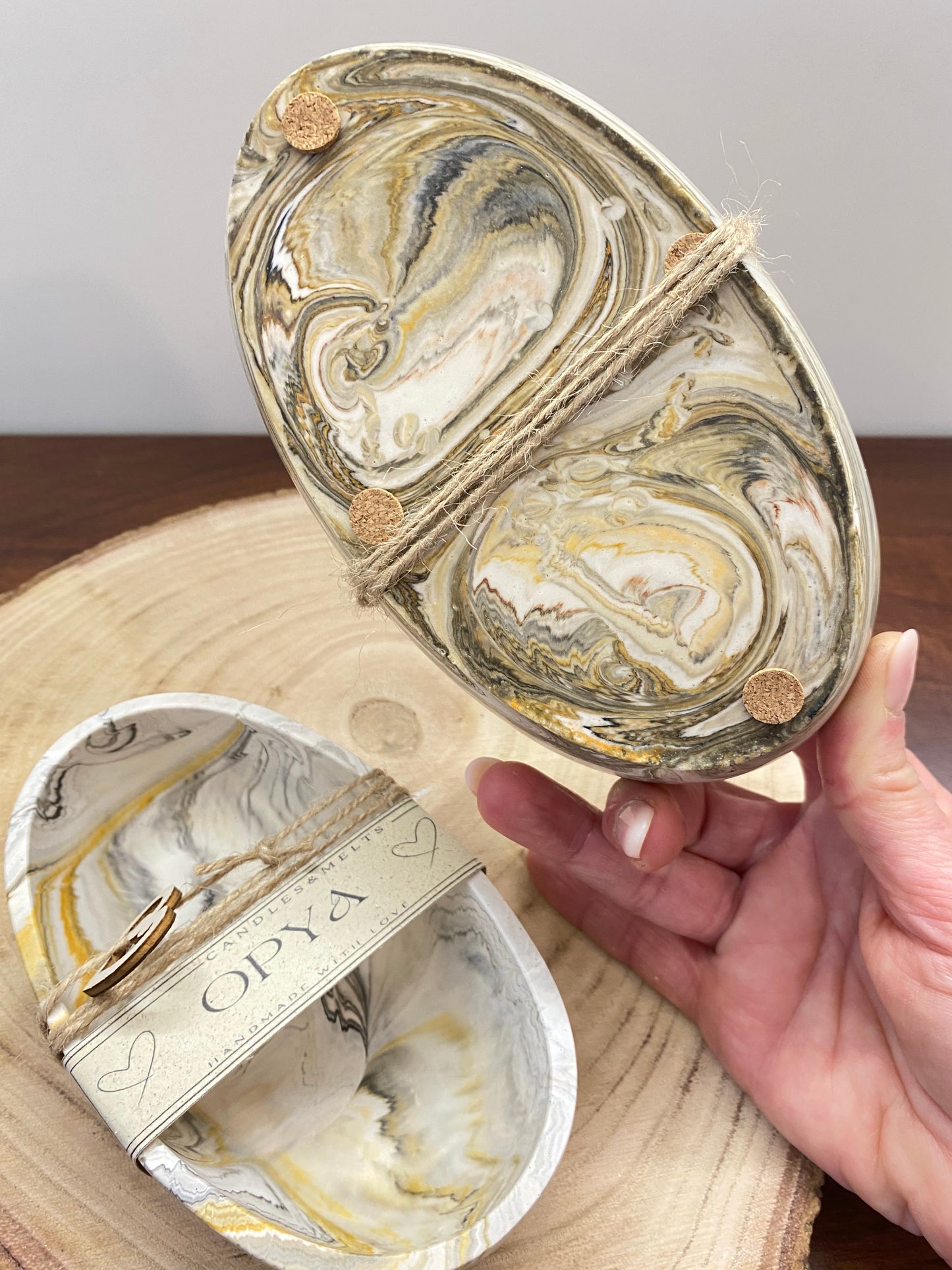 Ovale Jesin Schale – Golden Drift Collection