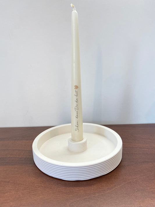 Jesin Kerzenhalter Set inkl. Stabkerze – personalisiert „Schön, dass du da bist“