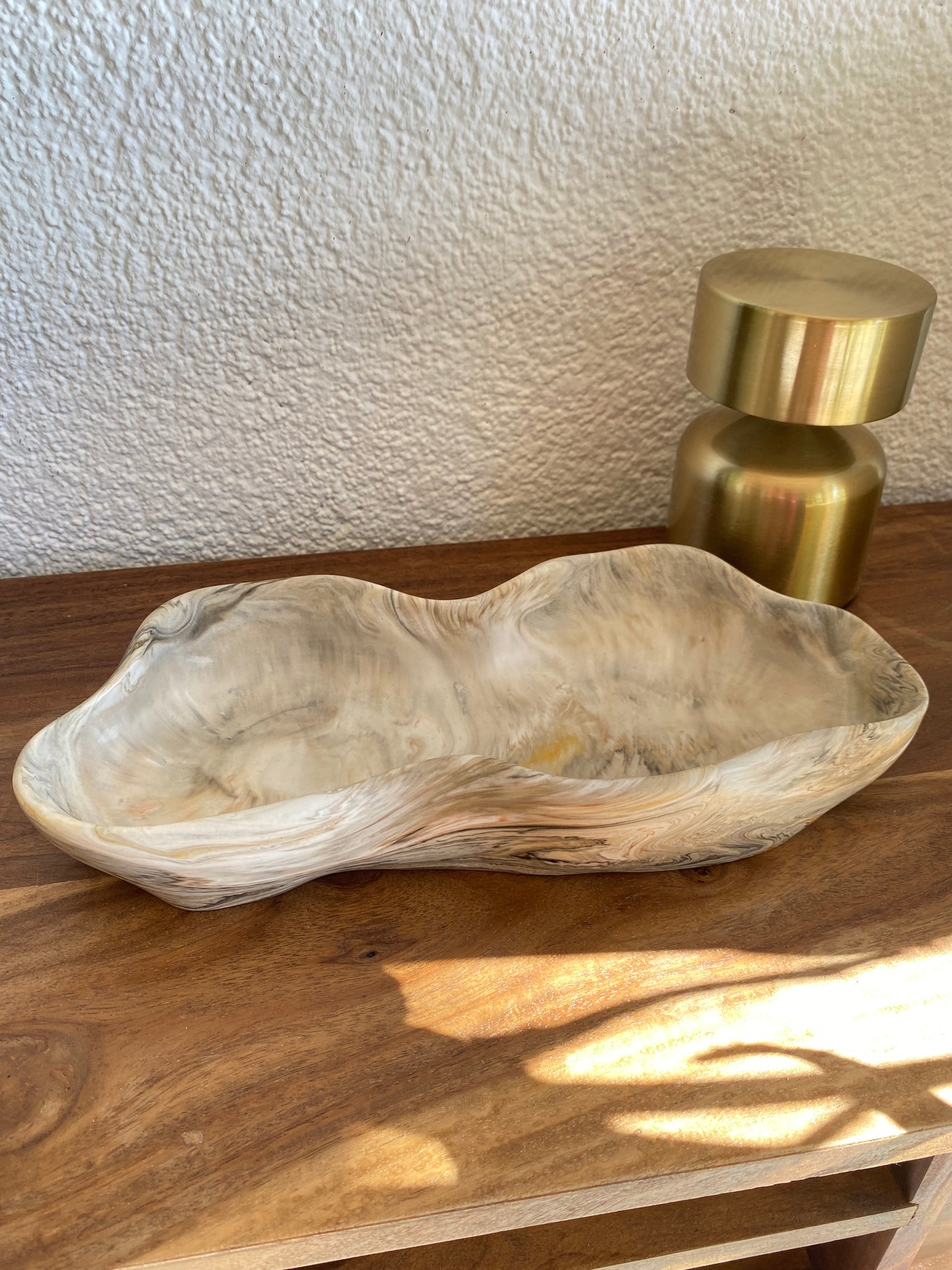 Exklusive Jesin Schale 30 × 13 cm – Modernes Wohnaccessoire in Steinoptik