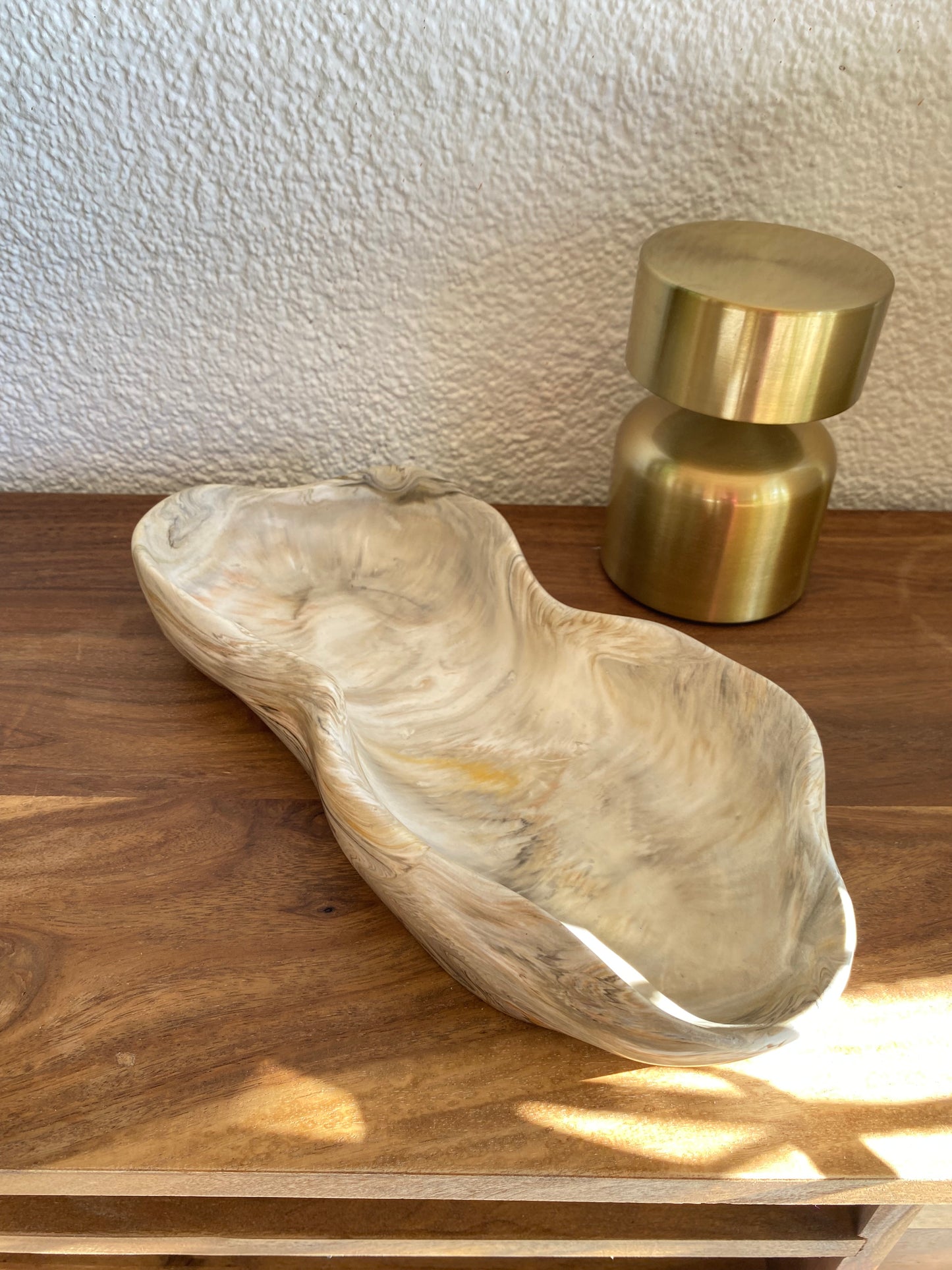 Exklusive Jesin Schale 30 × 13 cm – Modernes Wohnaccessoire in Steinoptik