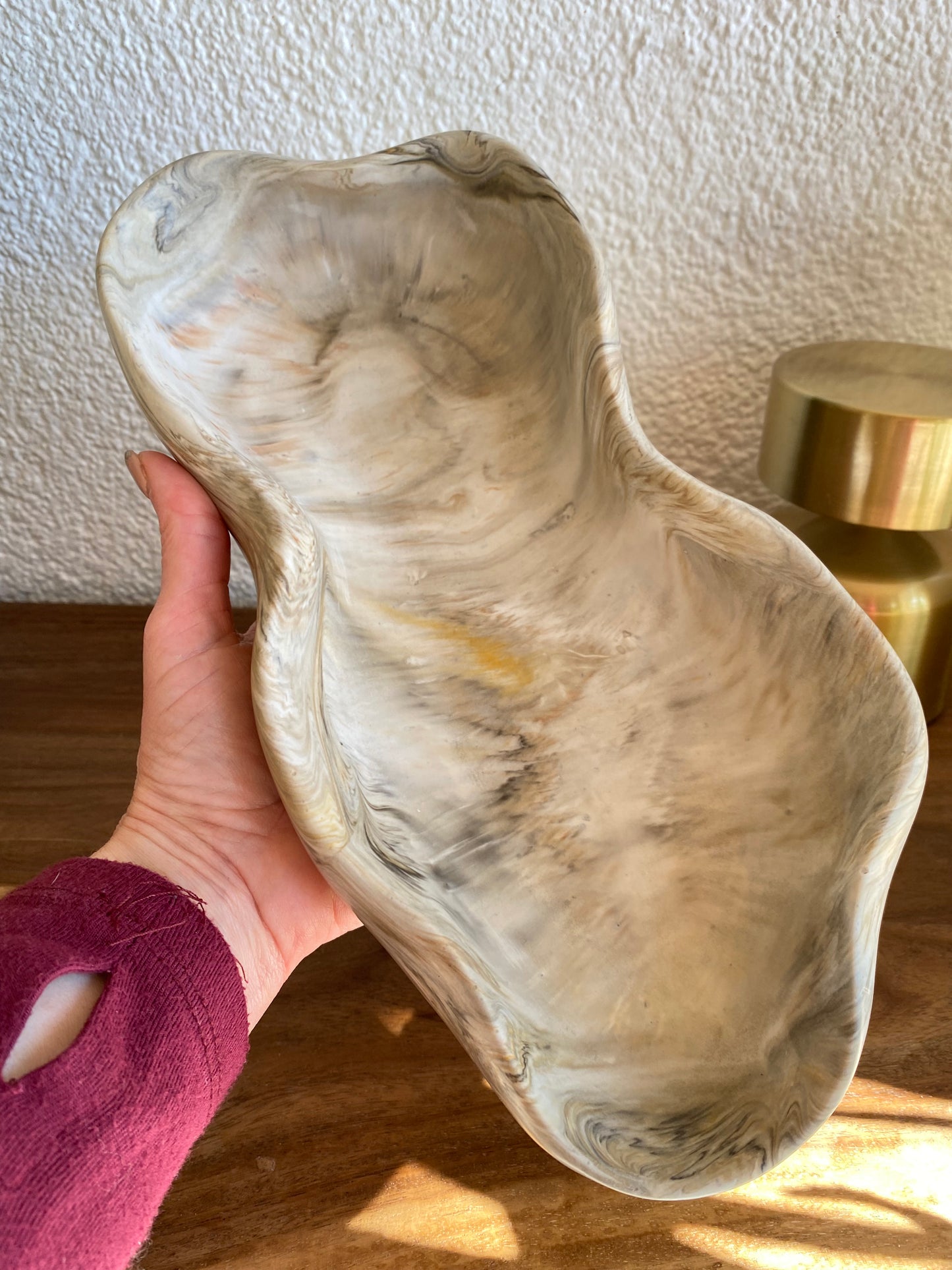 Exklusive Jesin Schale 30 × 13 cm – Modernes Wohnaccessoire in Steinoptik