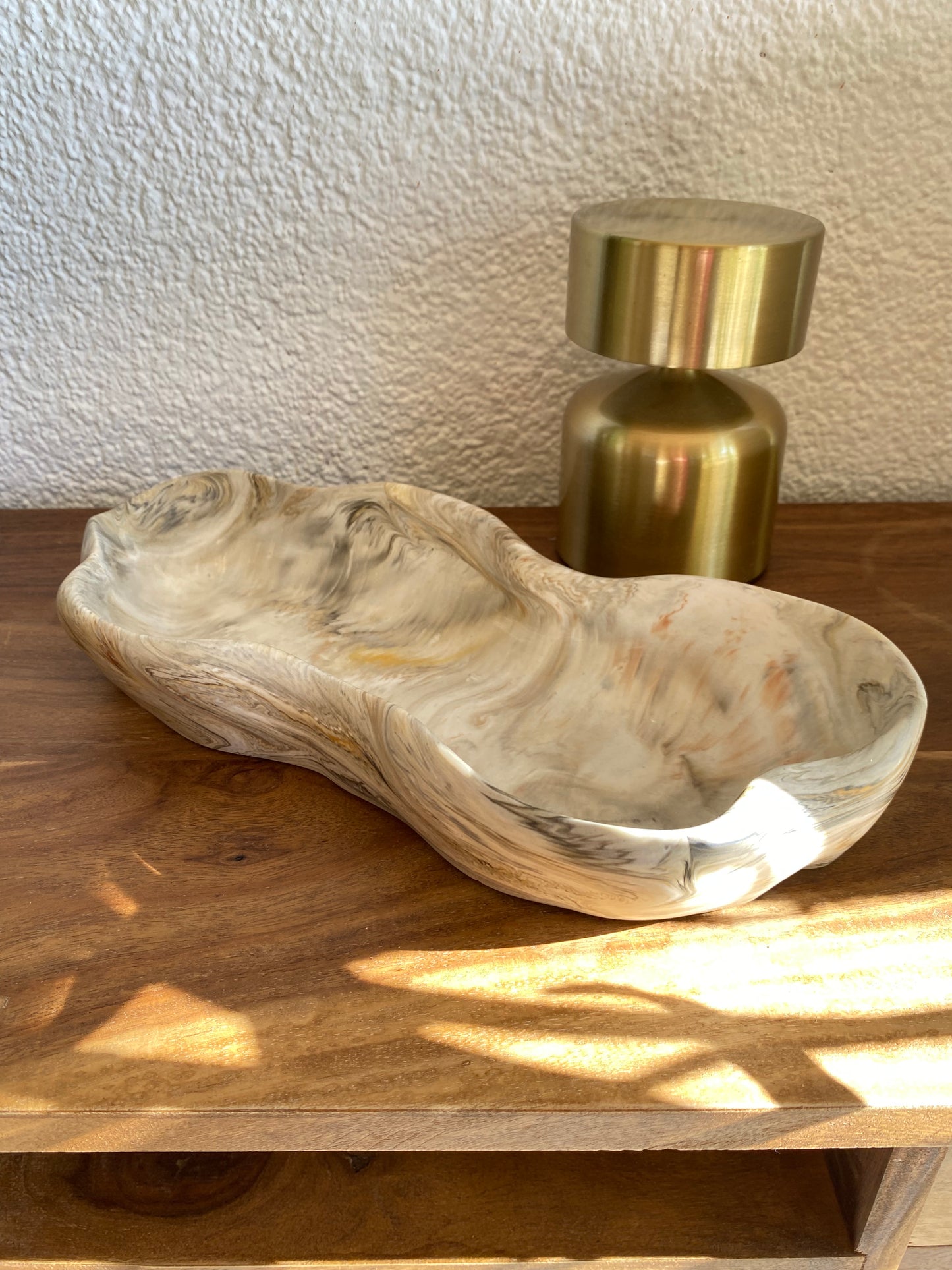 Exklusive Jesin Schale 30 × 13 cm – Modernes Wohnaccessoire in Steinoptik