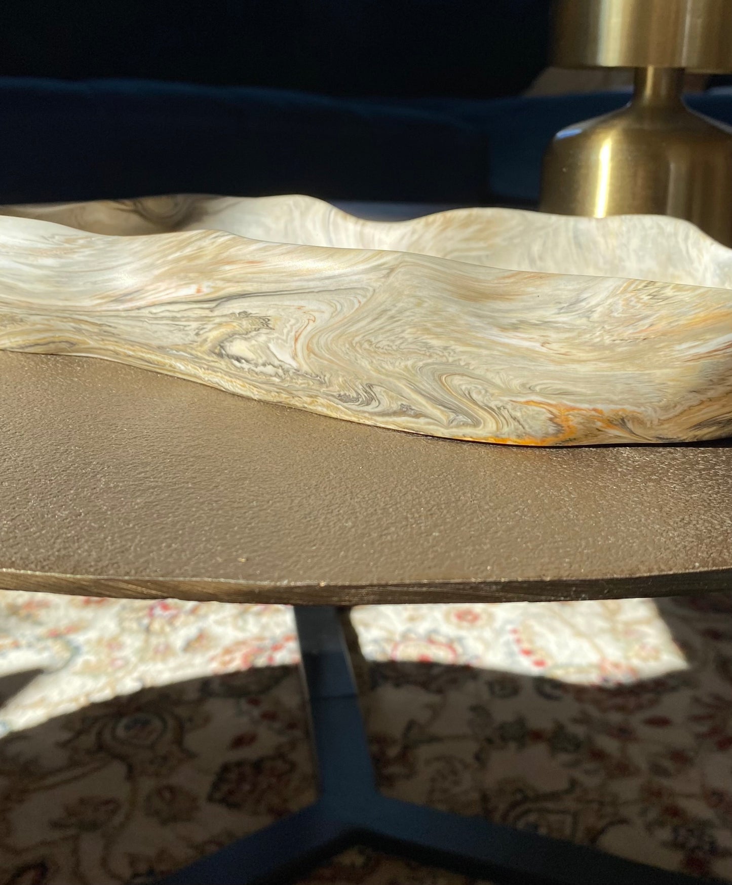 Exklusive Jesin Schale 30 × 13 cm – Modernes Wohnaccessoire in Steinoptik