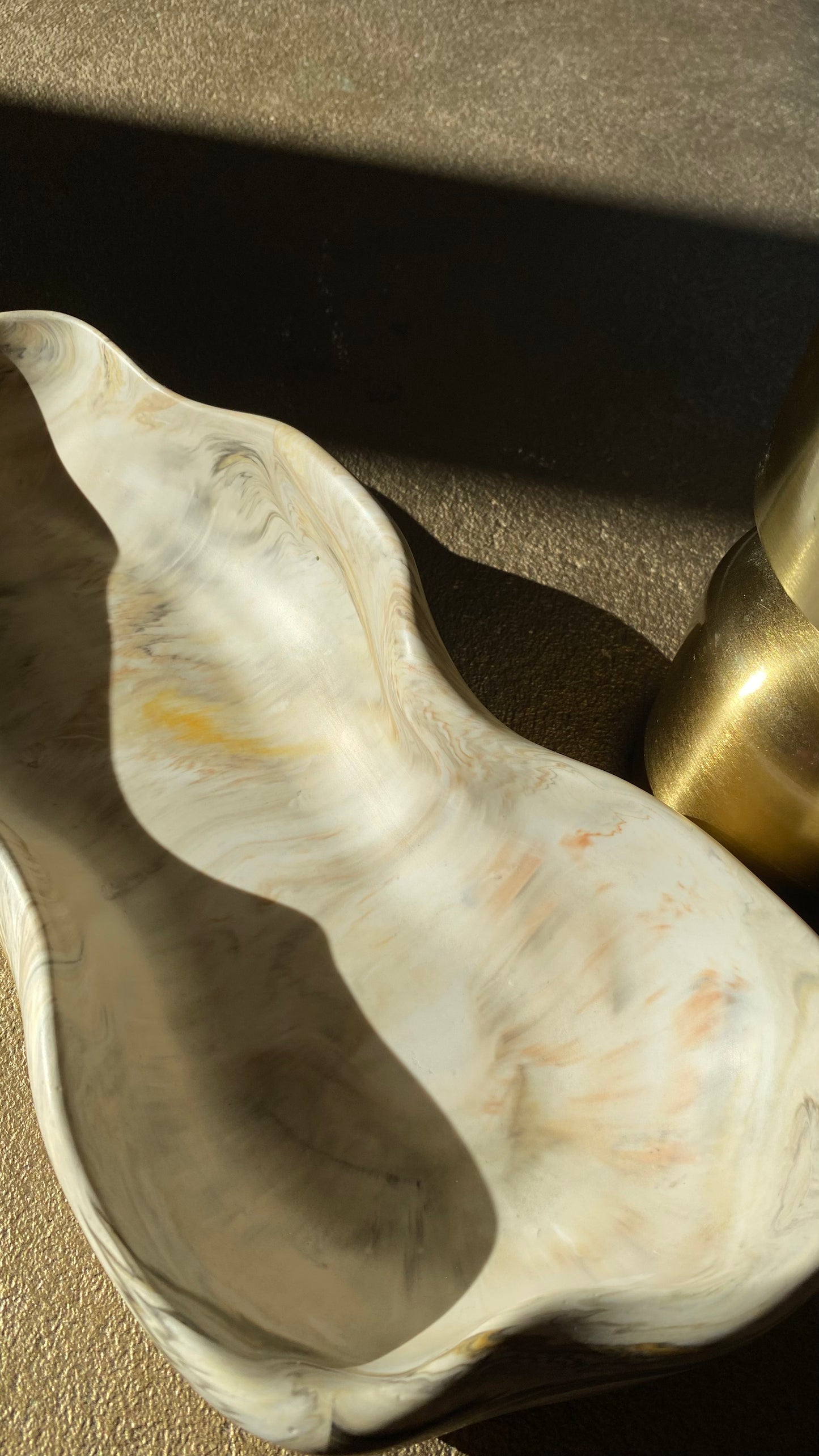 Exklusive Jesin Schale 30 × 13 cm – Modernes Wohnaccessoire in Steinoptik