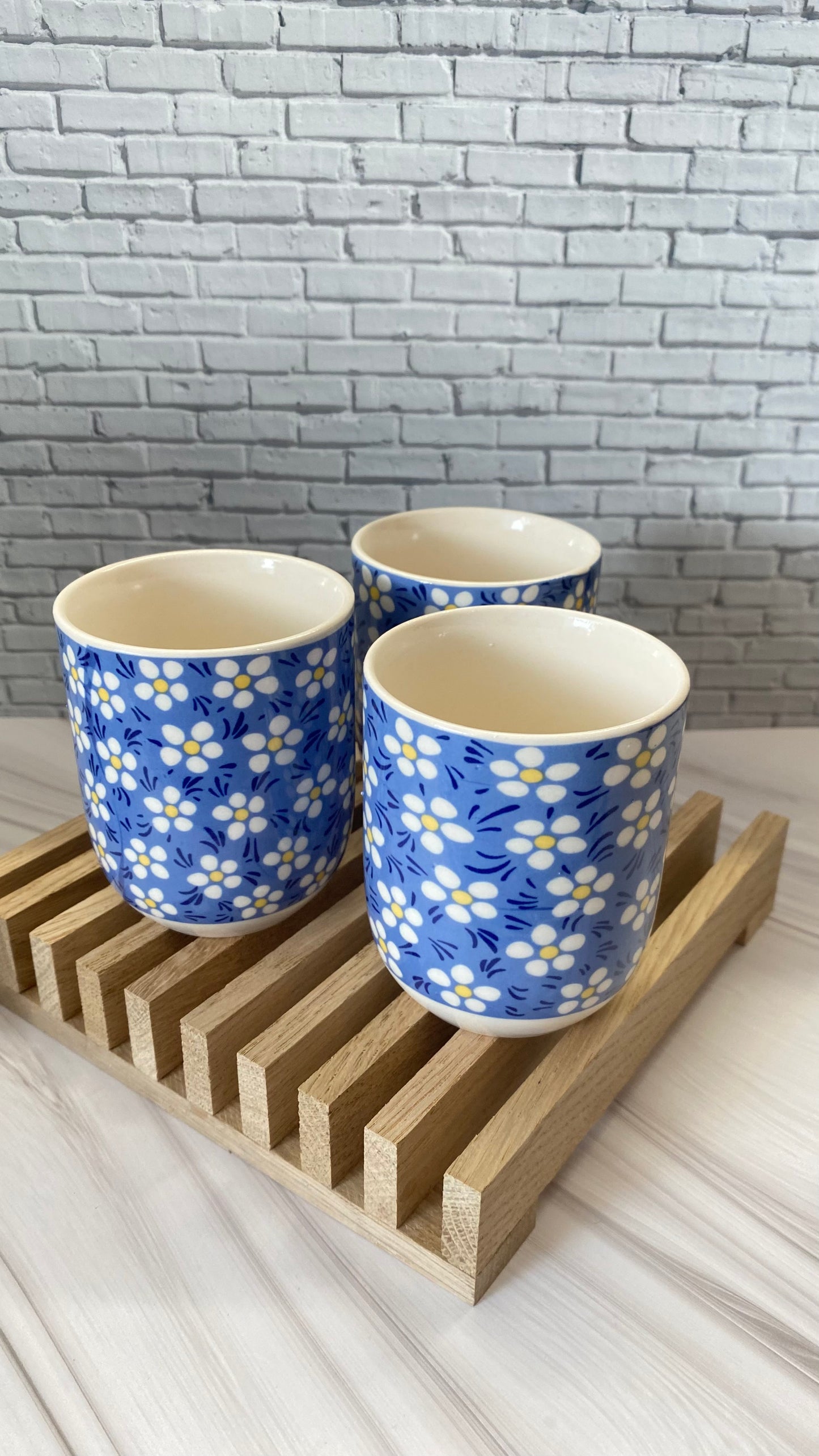 Teekannen Set mit 3 Tassen – Keramik Teeset mit Teekanne mit  Sieb