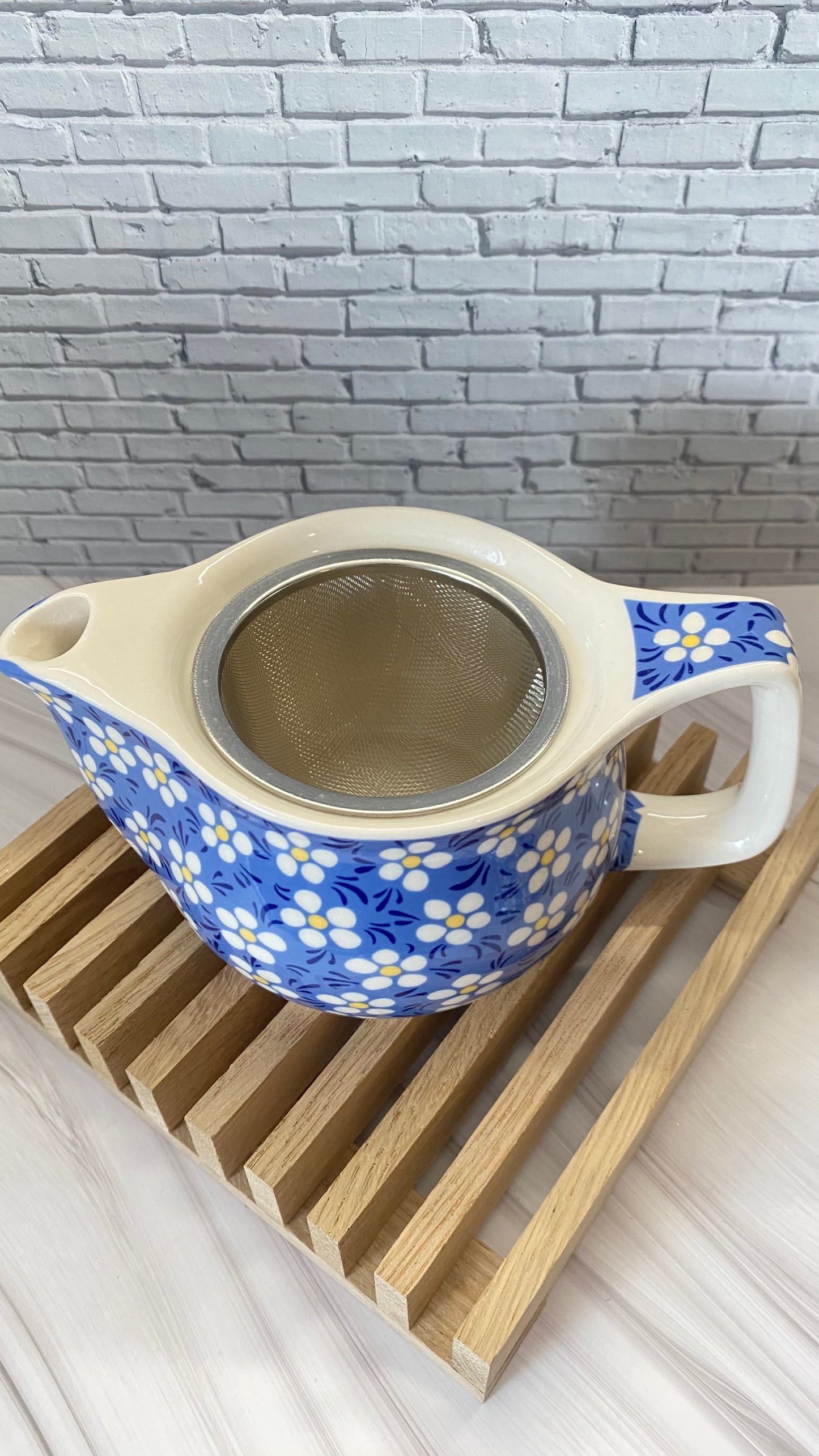 Teekannen Set mit 3 Tassen – Keramik Teeset mit Teekanne mit  Sieb