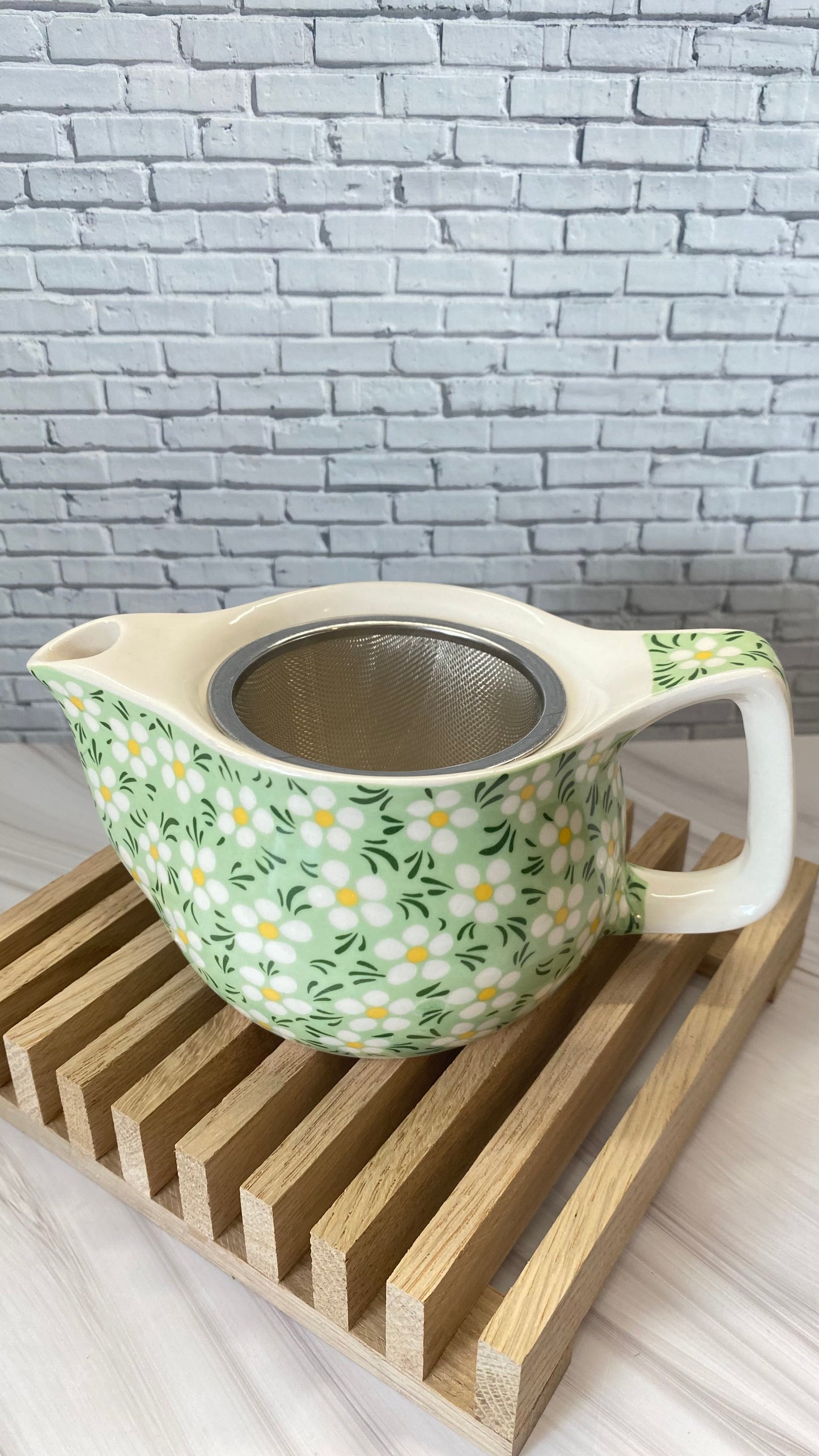 Teekannen Set mit 3 Tassen – Keramik Teeset mit Teekanne mit  Sieb