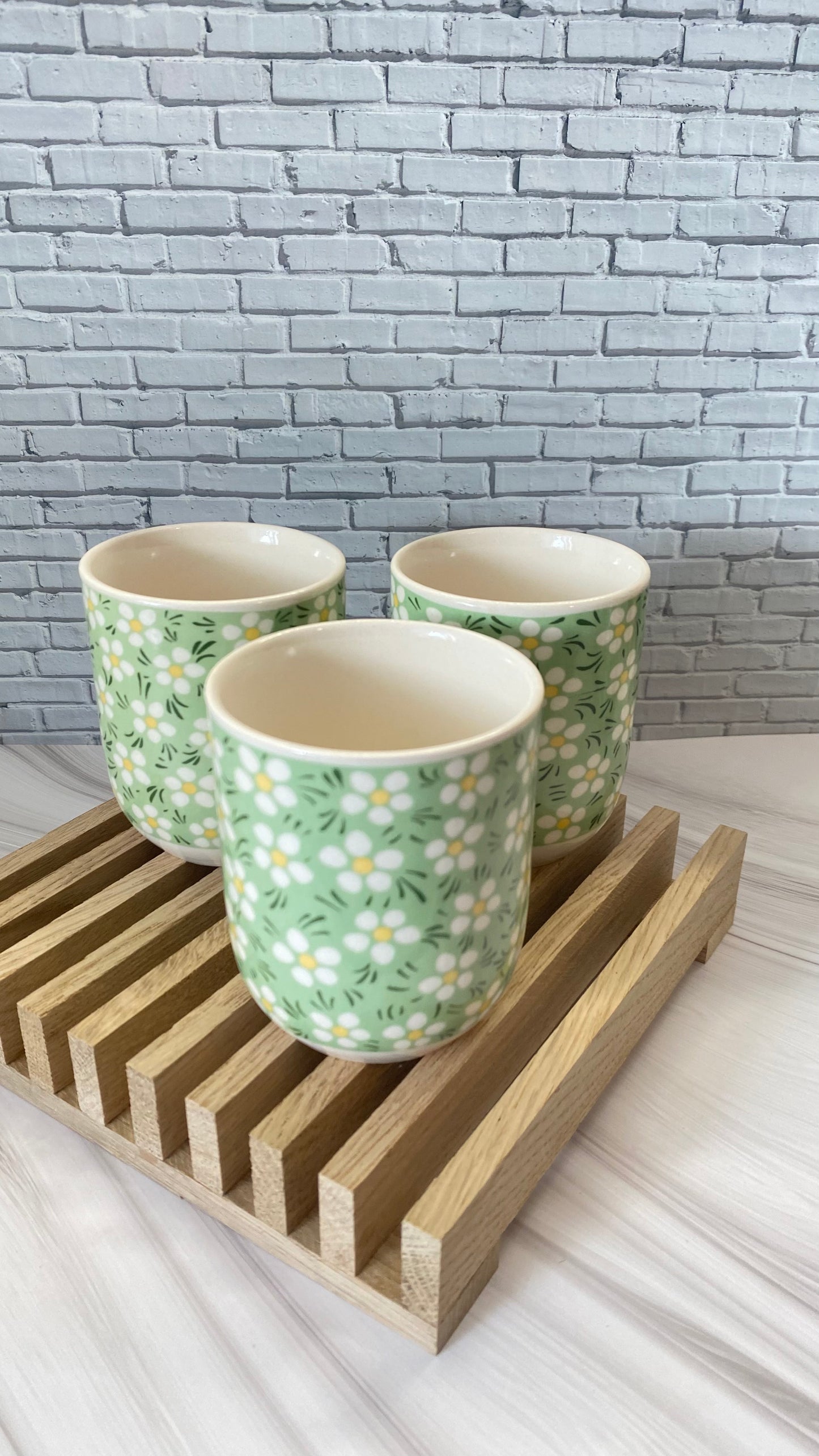 Teekannen Set mit 3 Tassen – Keramik Teeset mit Teekanne mit  Sieb