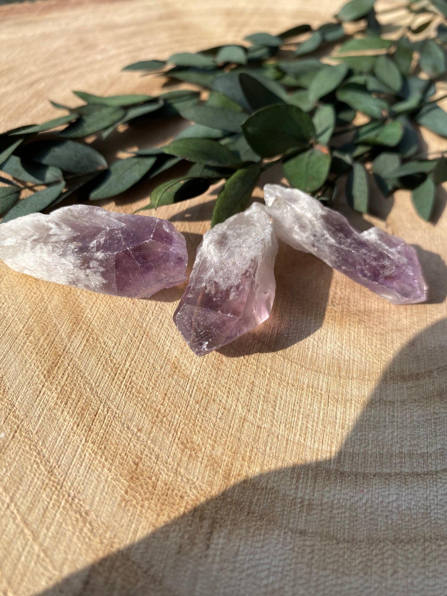 Amethyst Rohspitzen Set – echte Amethyst Kristalle