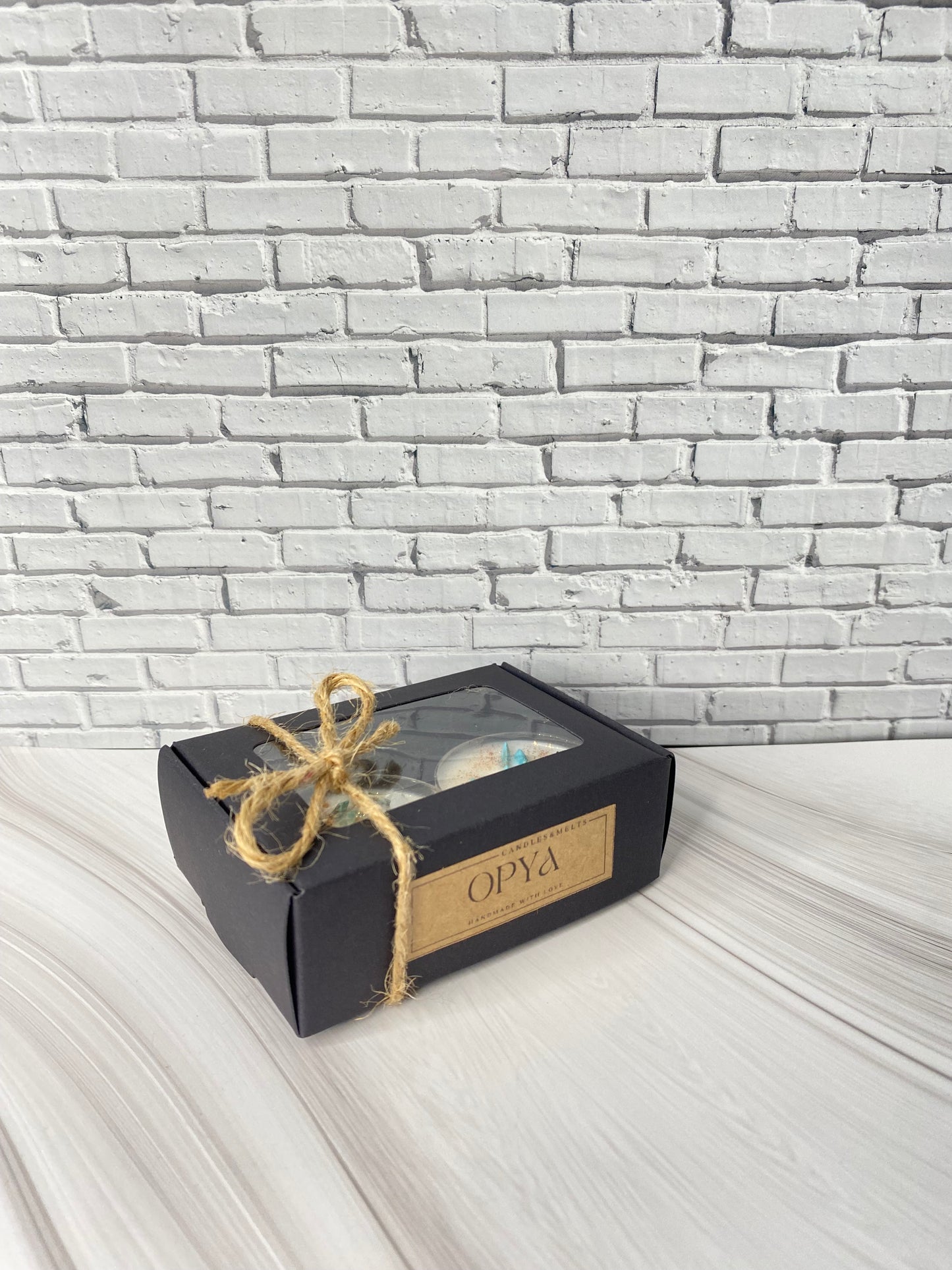 Kristall-Teelicht-Set aus reinem Sojawachs – handgegossen mit Edelsteinen / Moosachaat, New Jade & Grüner Aventurin