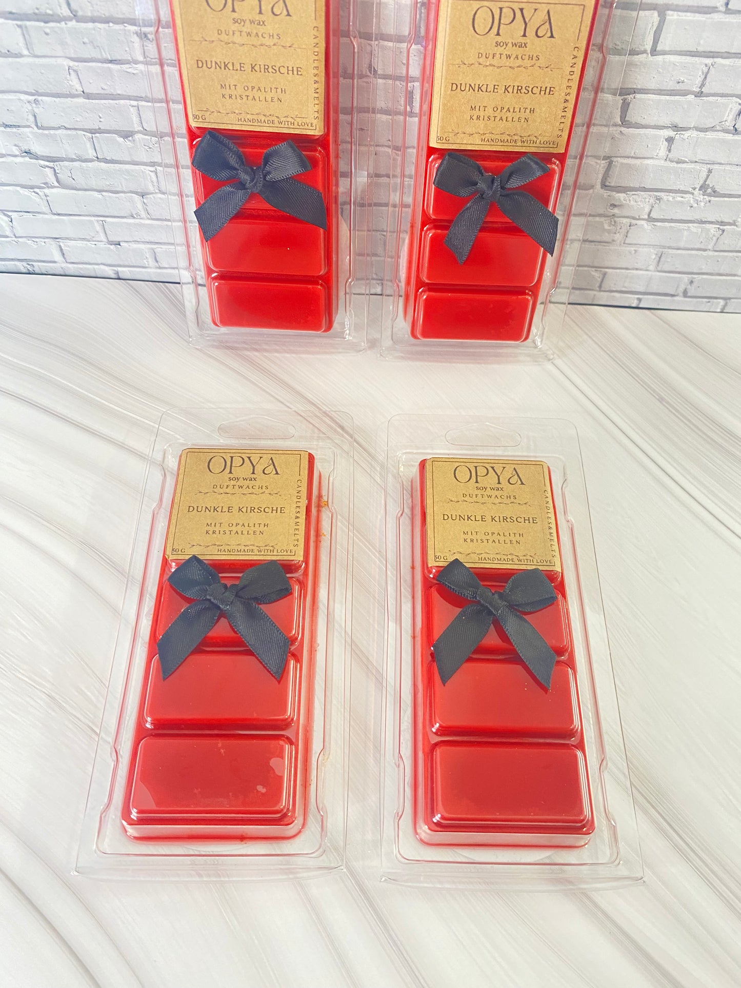 Melts / Duftwachs für Duftlampe  - Dunkle Kirsche, mit  Opalith Kristallen,50 g