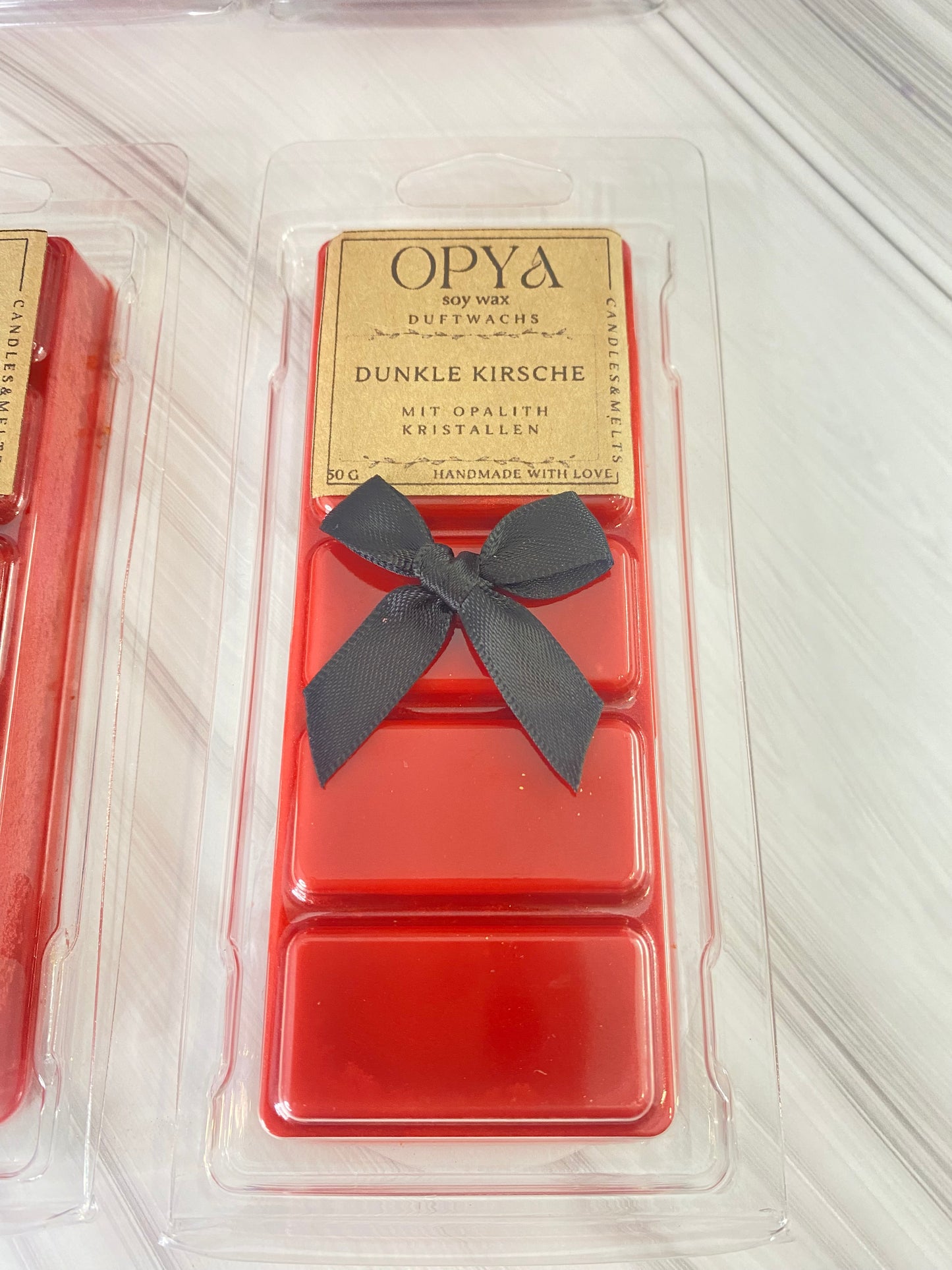 Melts / Duftwachs für Duftlampe  - Dunkle Kirsche, mit  Opalith Kristallen,50 g