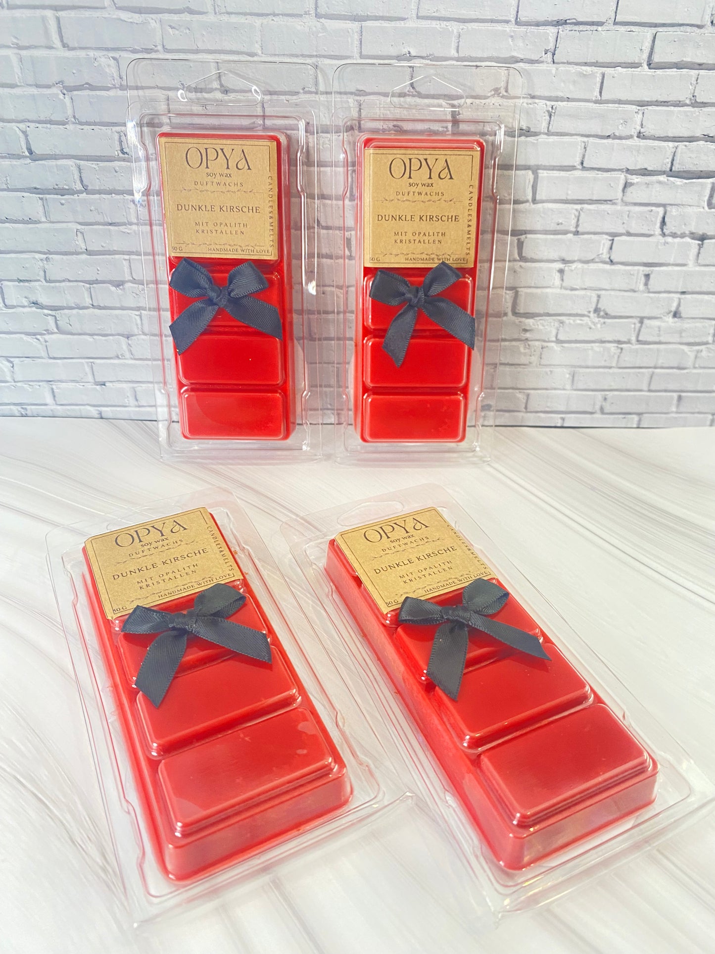 Melts / Duftwachs für Duftlampe  - Dunkle Kirsche, mit  Opalith Kristallen,50 g