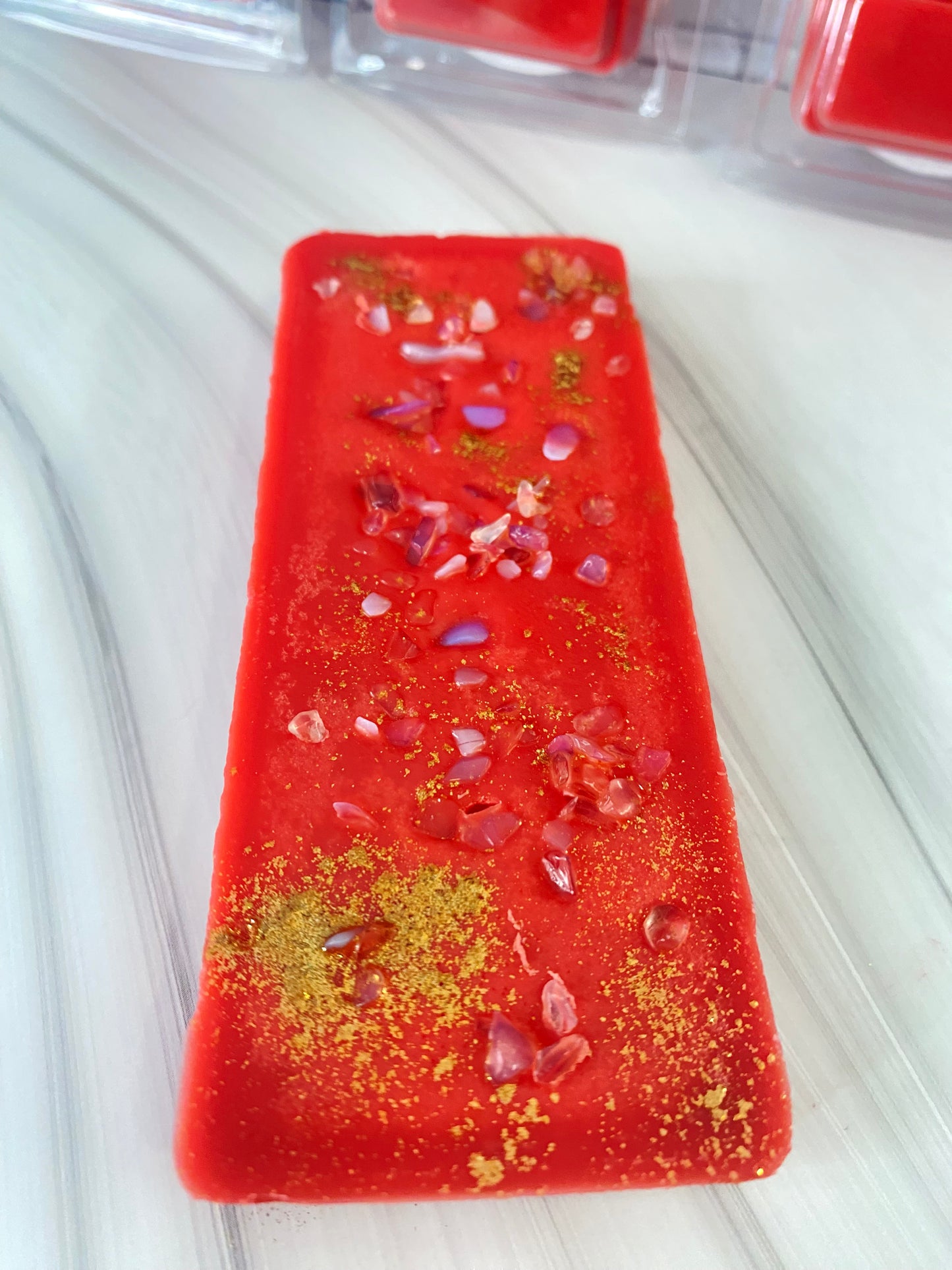 Melts / Duftwachs für Duftlampe  - Dunkle Kirsche, mit  Opalith Kristallen,50 g