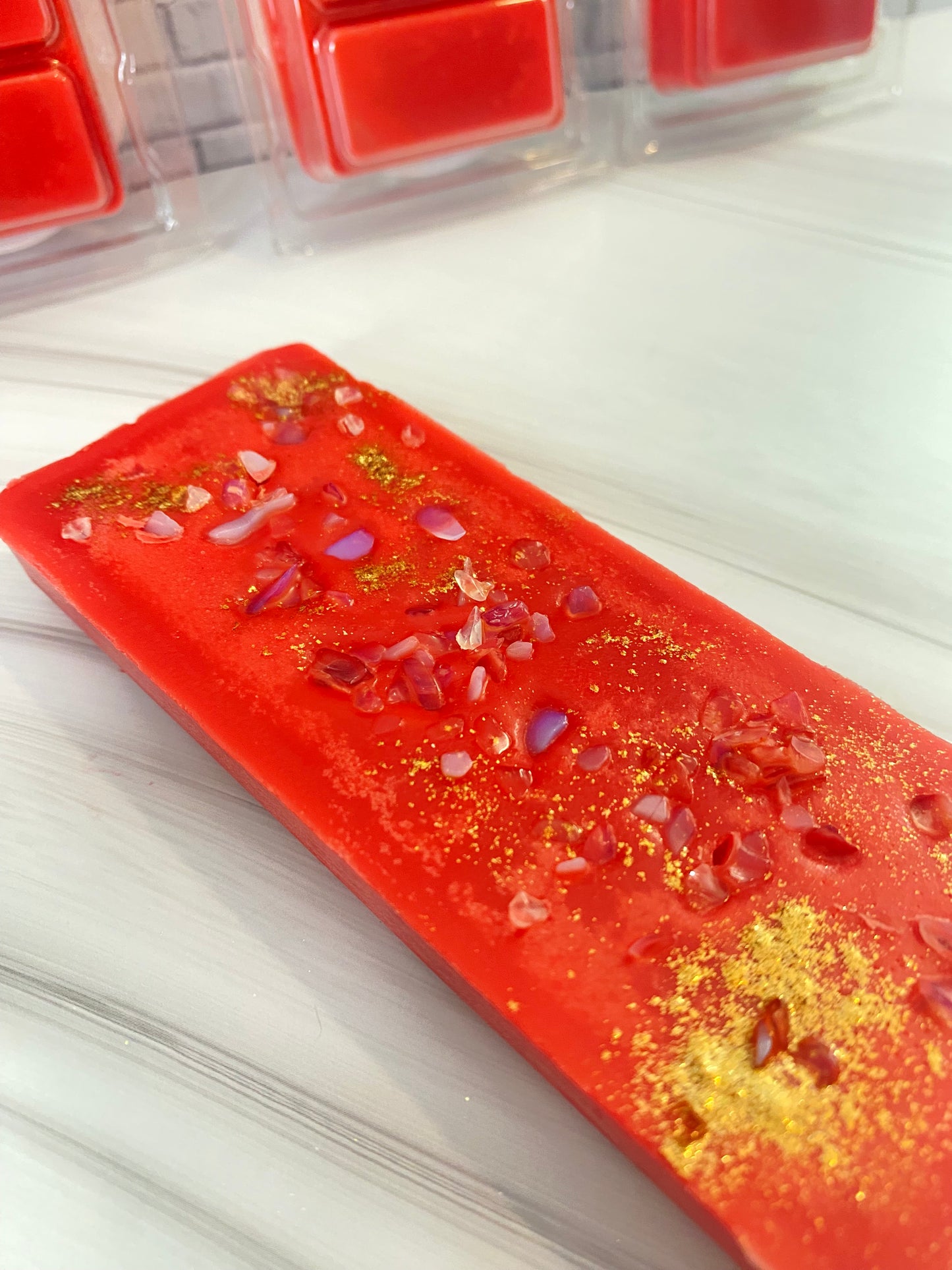 Melts / Duftwachs für Duftlampe  - Dunkle Kirsche, mit  Opalith Kristallen,50 g