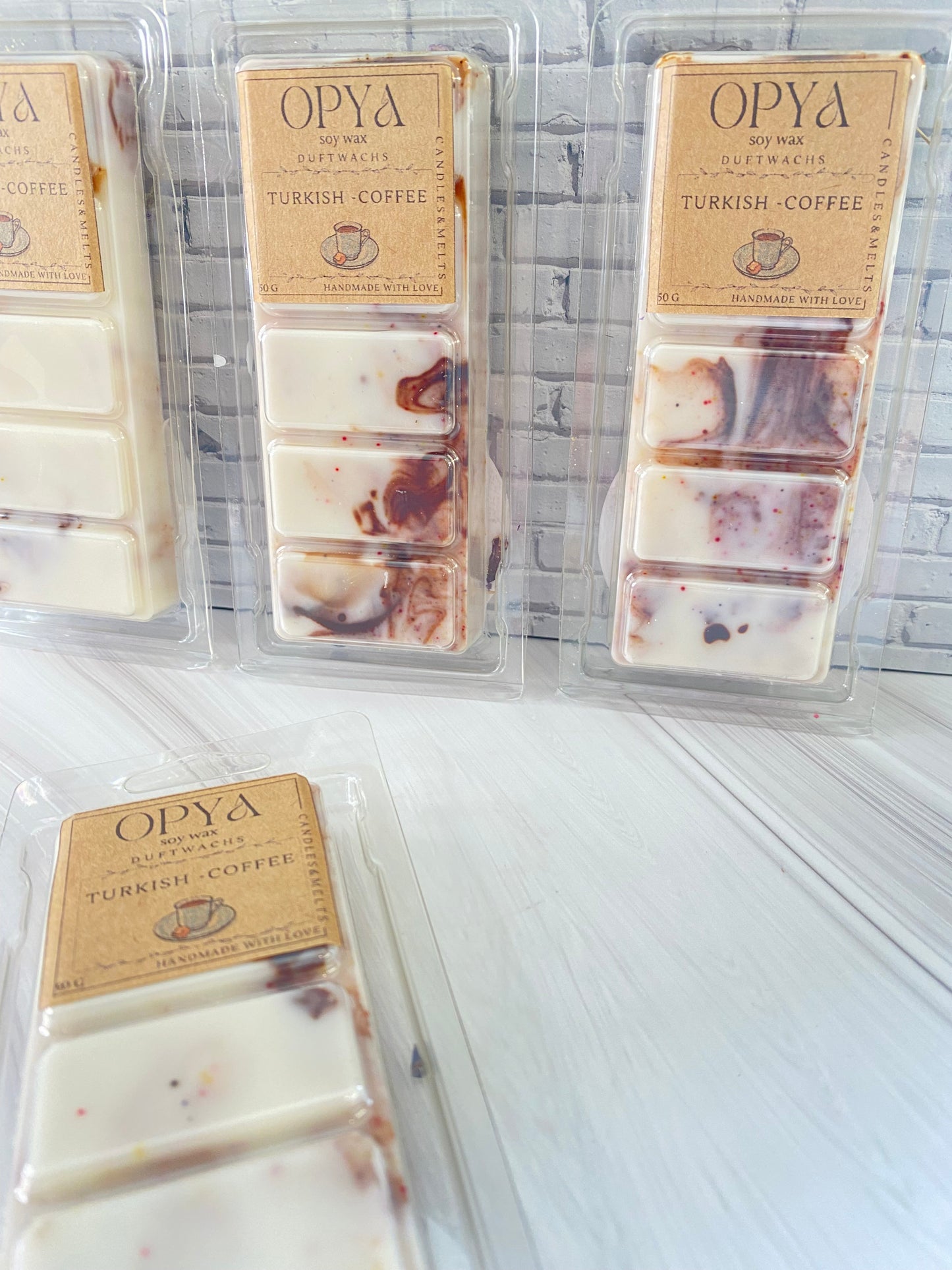 Melts / Duftwachs für Duftlampe  - Turkish Coffee  mit Opalith und Sodalith Kristallen,50 g