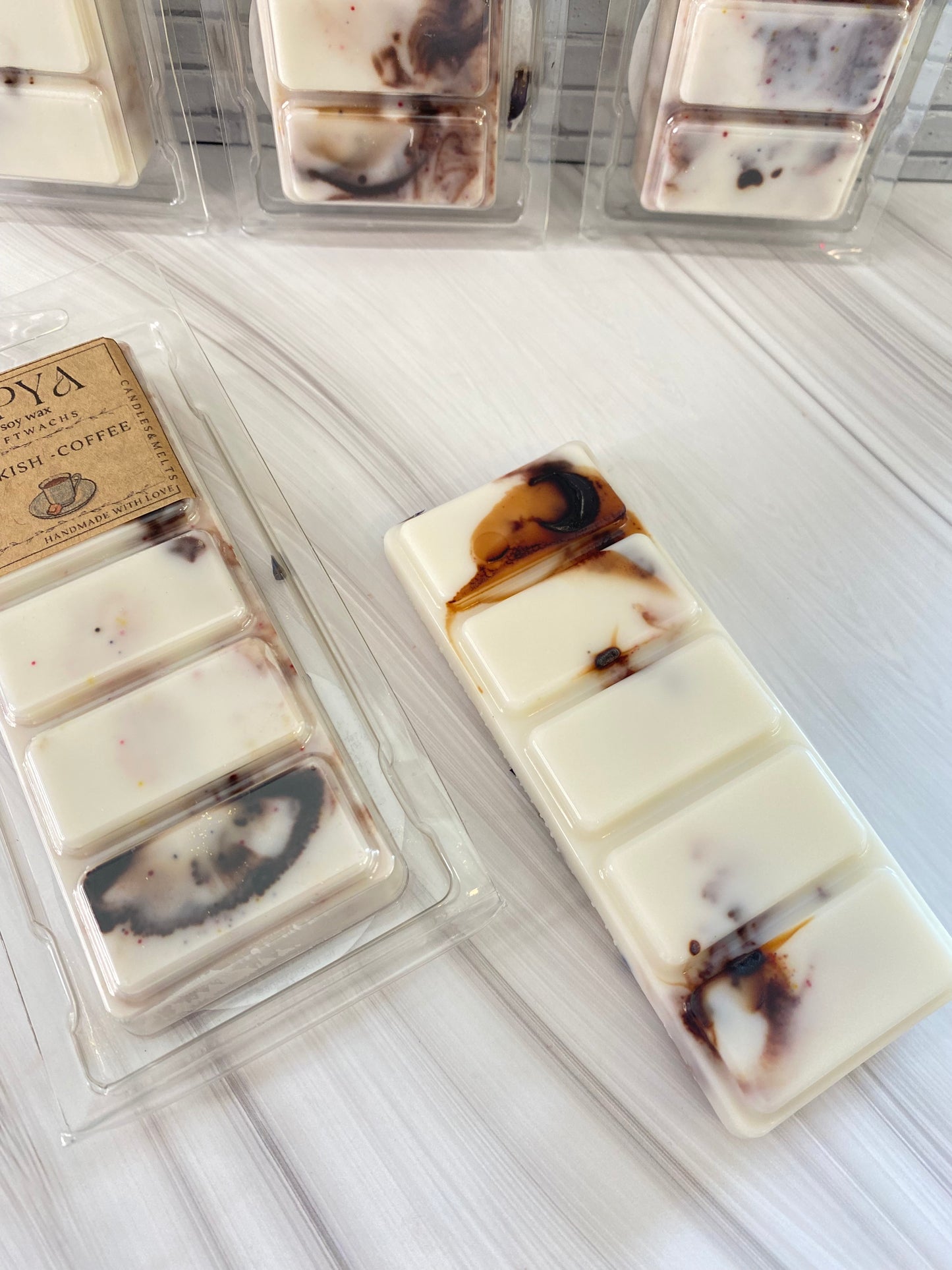 Melts / Duftwachs für Duftlampe  - Turkish Coffee  mit Opalith und Sodalith Kristallen,50 g