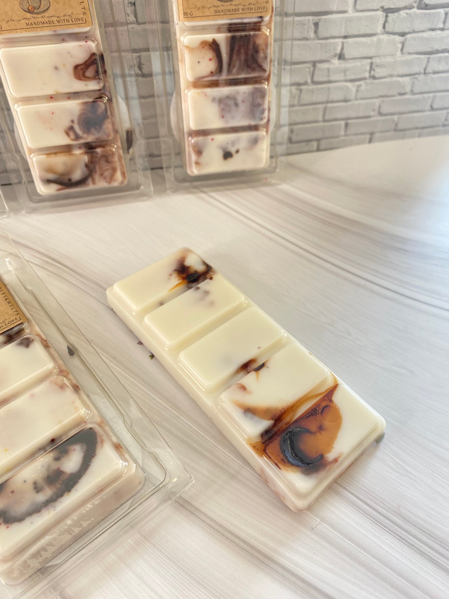 Melts / Duftwachs für Duftlampe  - Turkish Coffee  mit Opalith und Sodalith Kristallen,50 g