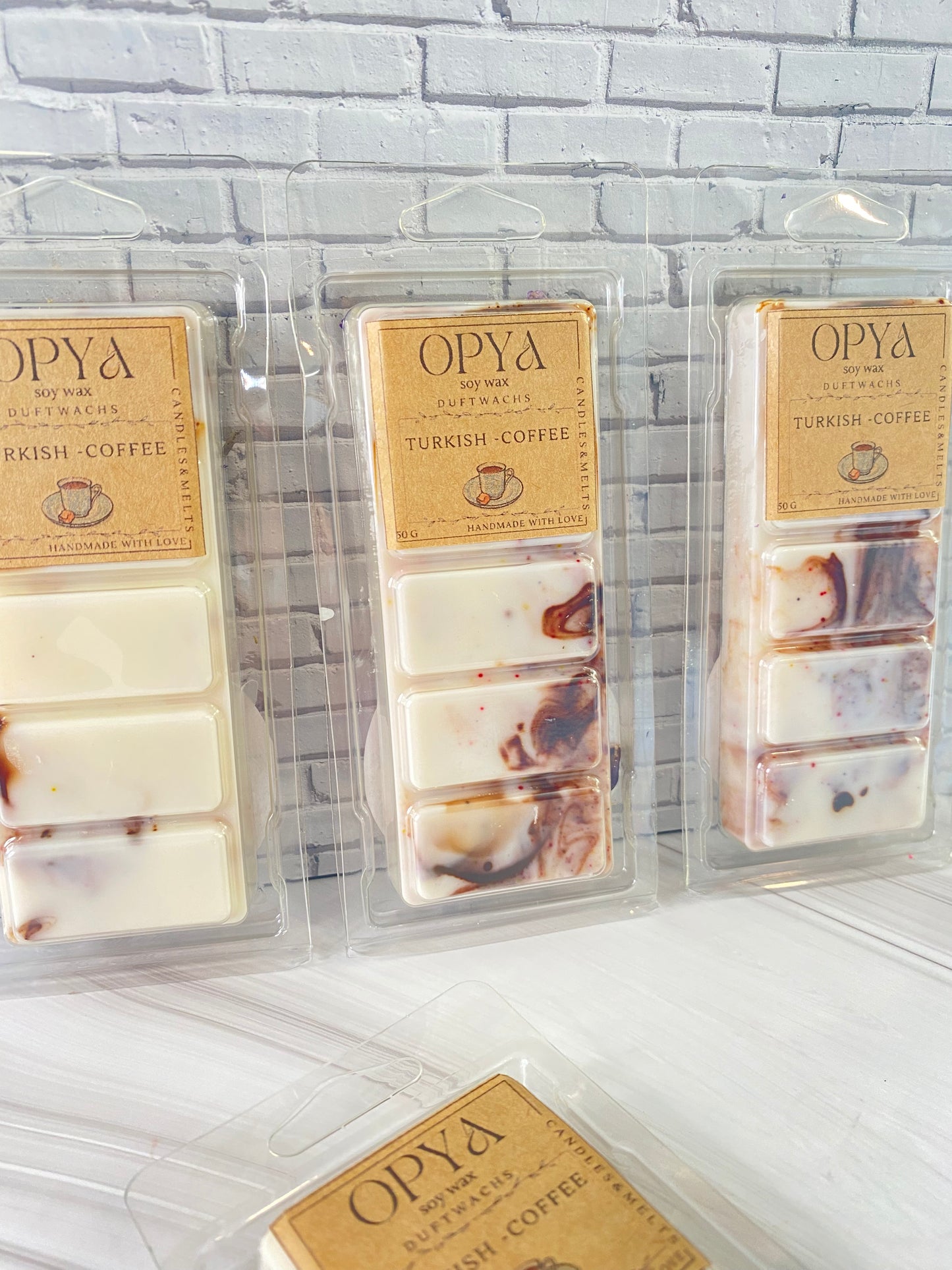 Melts / Duftwachs für Duftlampe  - Turkish Coffee  mit Opalith und Sodalith Kristallen,50 g