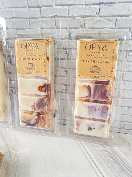 Melts / Duftwachs für Duftlampe  - Turkish Coffee  mit Opalith und Sodalith Kristallen,50 g