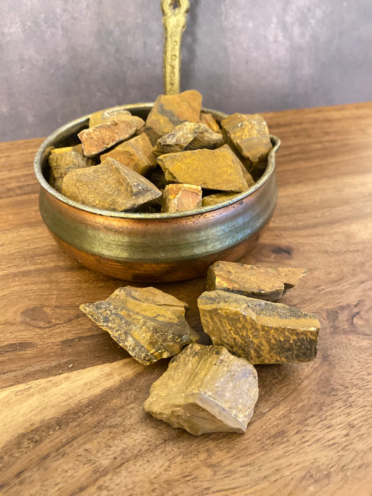 🐯 Tigerauge Rohstein – Stein der Stärke, Schutz &  inneren Balance