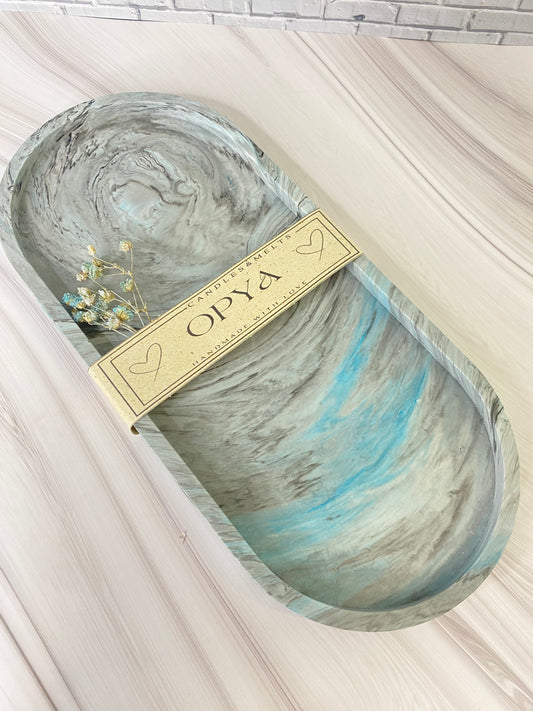 Dekotablett aus Jesin – Handgegossen & Umweltfreundlich