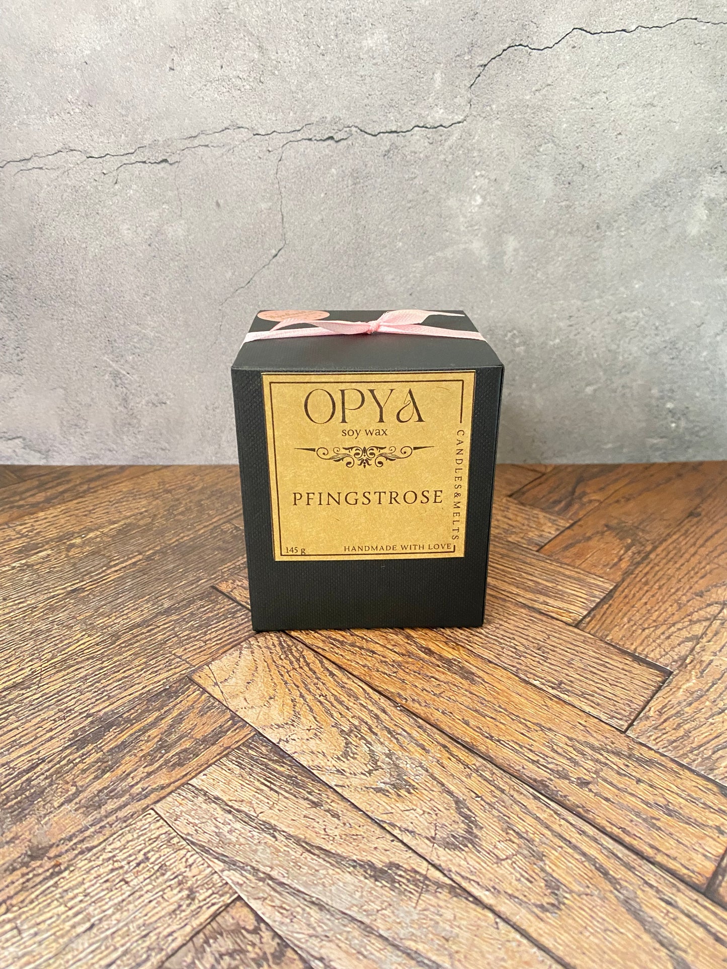 Rosé Duftkerze Pfingstrose 145 g  – Nachhaltige Sojawachs-Kerze | Handmade
